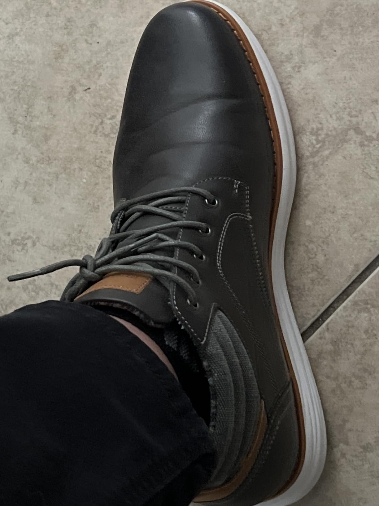 Bruno Marc Men's Mid Top Chukka Sneaker Dress Boot customer photo 2