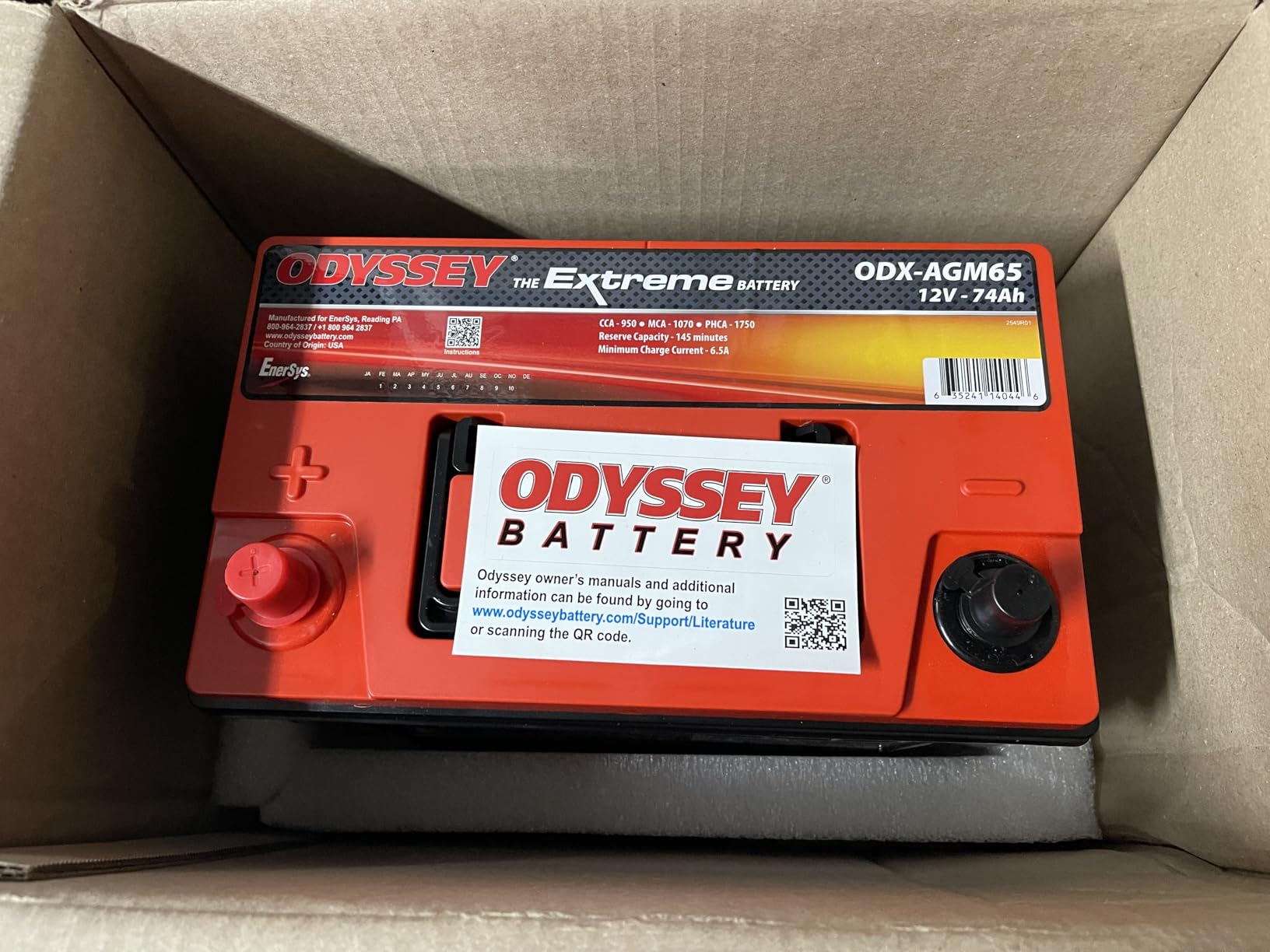 Odyssey Battery ODX-AGM65 Extreme Series AGM Battery customer photo 1