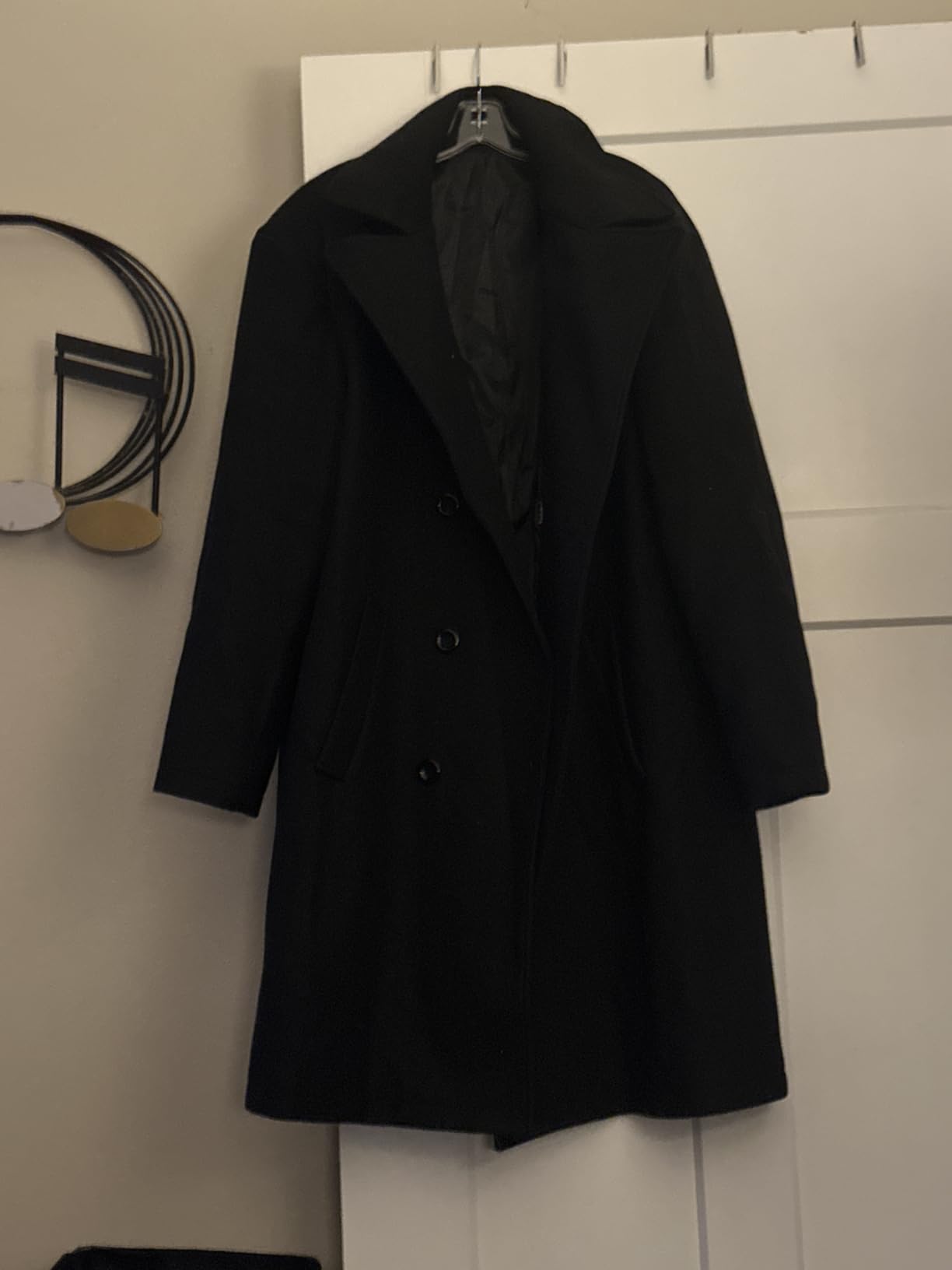 Mens Double Breasted Trench Coat Business Casual Winter Overcoats | Long Coats, Lapel Collar, Fall&Winter, Knee Length customer photo 1