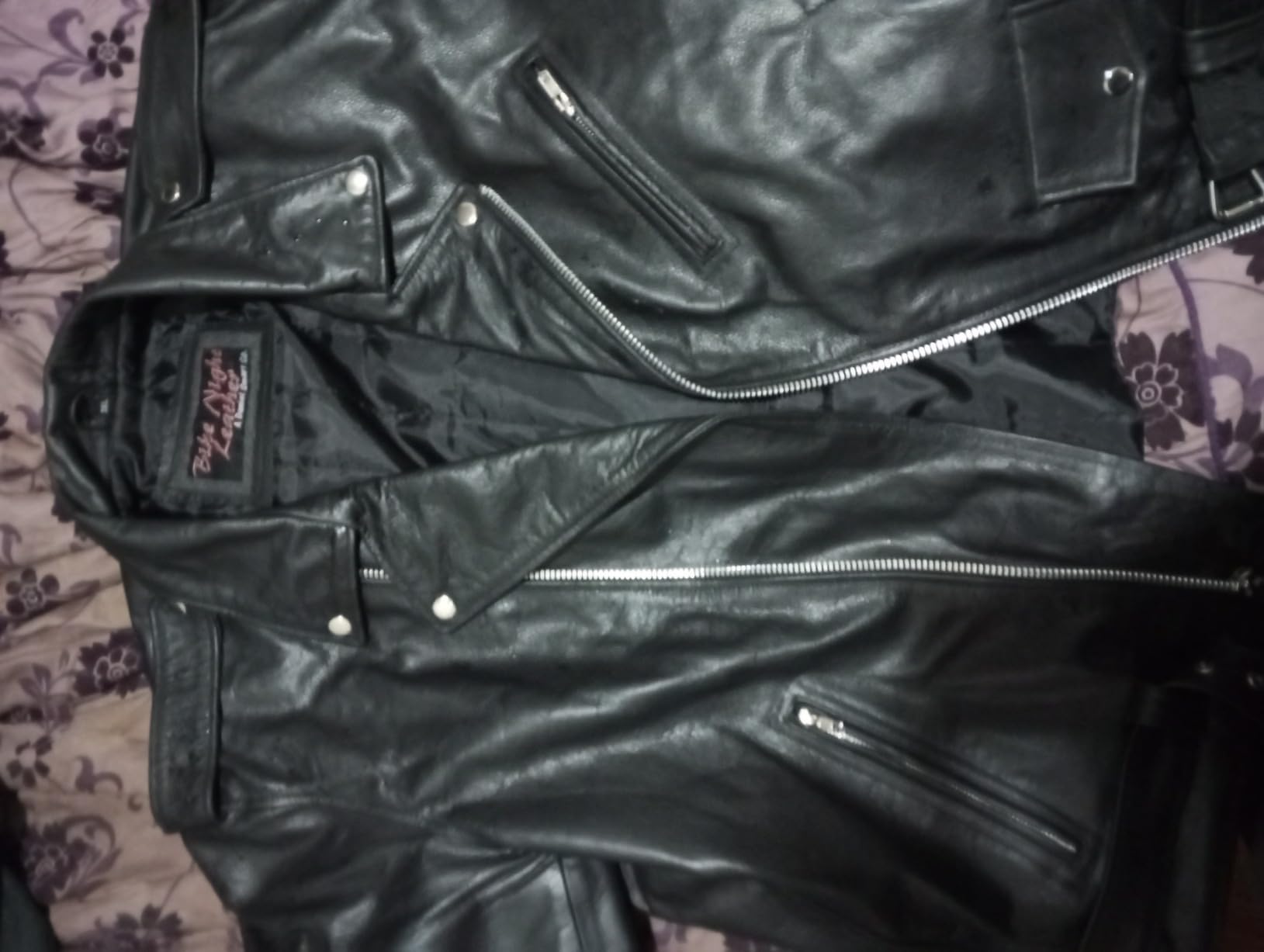 Daniel Smart Men Motorcycle Leather Jacket Black Economy Biker Leather Jacket with inside Pockets & Heavy Duty Zippers customer photo 2