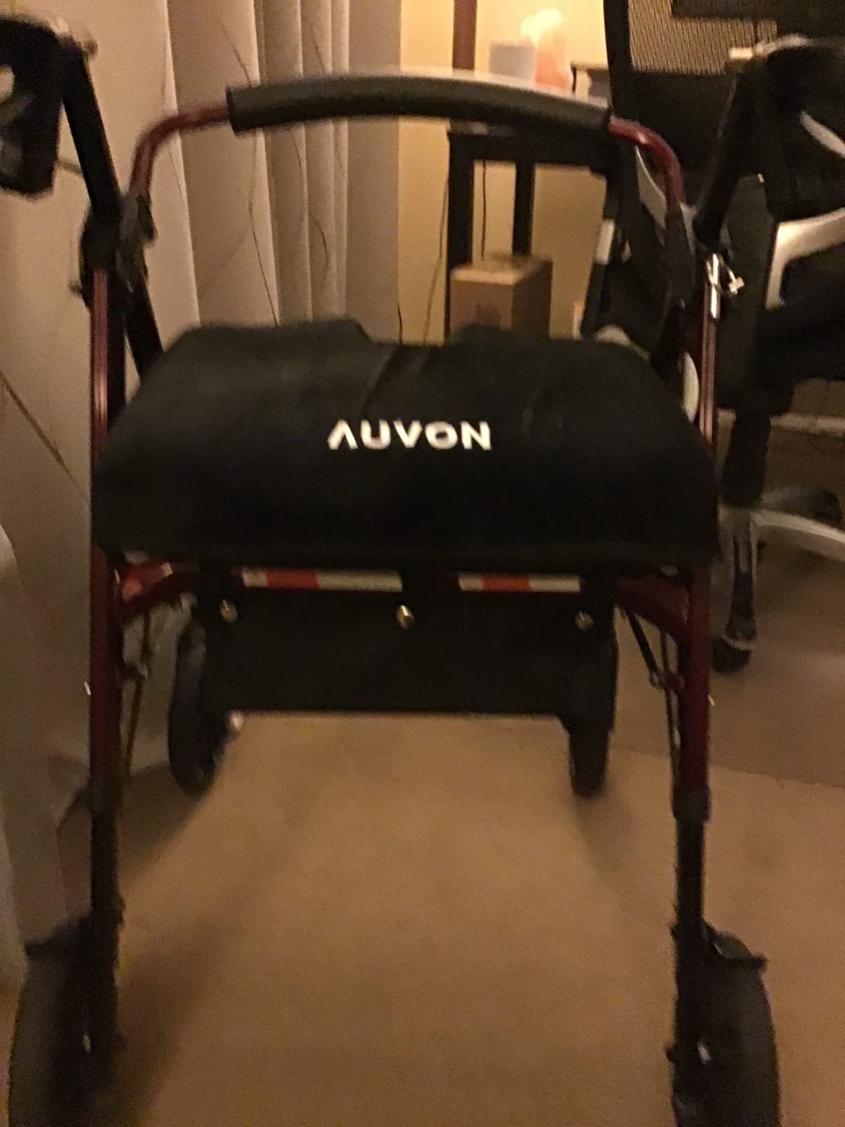 AUVON Wheelchair Seat Cushion, Thigh Slope Design for Long Sitting Comfort | Ergonomic Memory Foam Chair Cushion, U-Cutout for Sciatica & Back Relief, Waterproof Cover, Anti-Sore & Ulcer, Buckle Strap customer photo 1