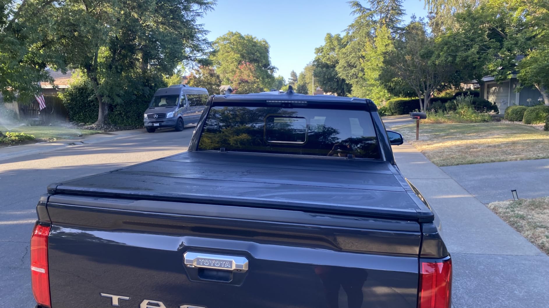 Tutel Hard Shell Folding Truck Bed Tonneau Cover|Fits 2016-2026 Toyota Tacoma w/OE Track System 5' 1