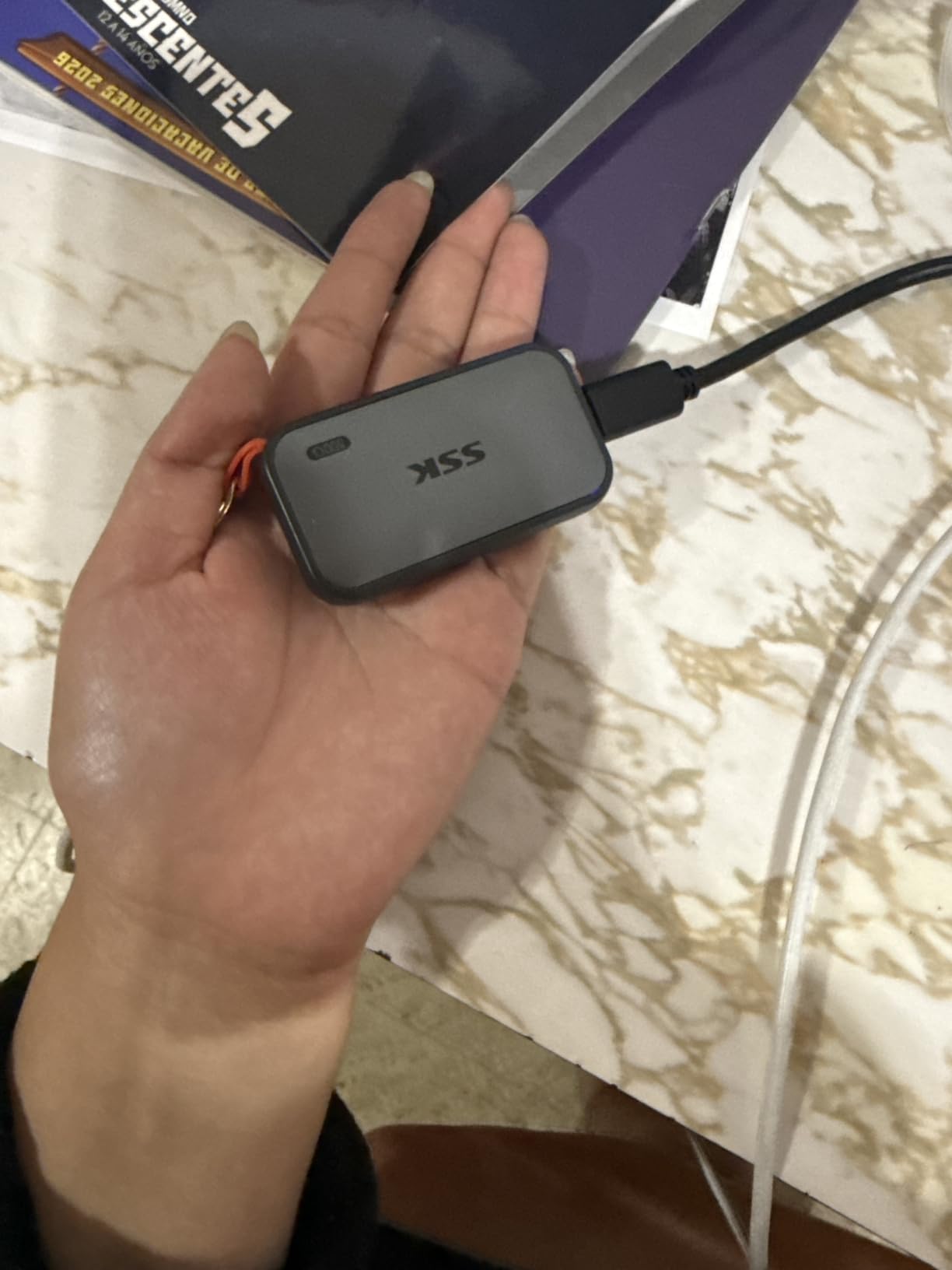 SSK Portable SSD 500GB External Solid State Hard Drive USB C Up to 1050MB/s, 10Gbps USB SSD External customer photo 1