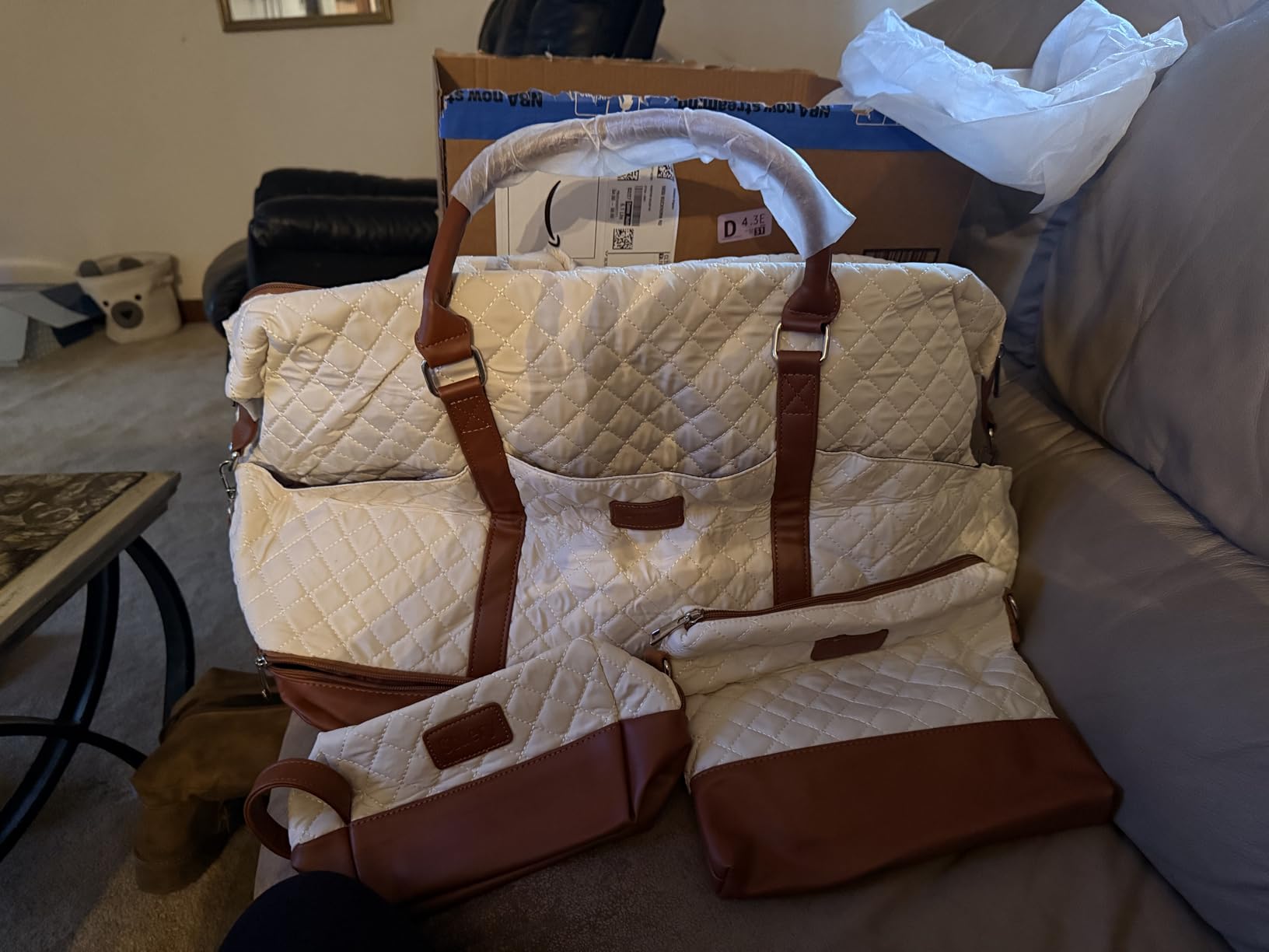 Weekender Bag, Large Travel Duffel Bag for Women, Carry on Overnight Bag with Shoe Compartment and Toiletry Bags customer photo 2
