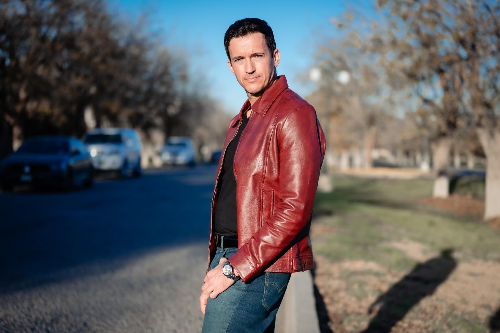 Men's Leather Jacket - Real Lambskin Vintage Style Jacket customer photo 2