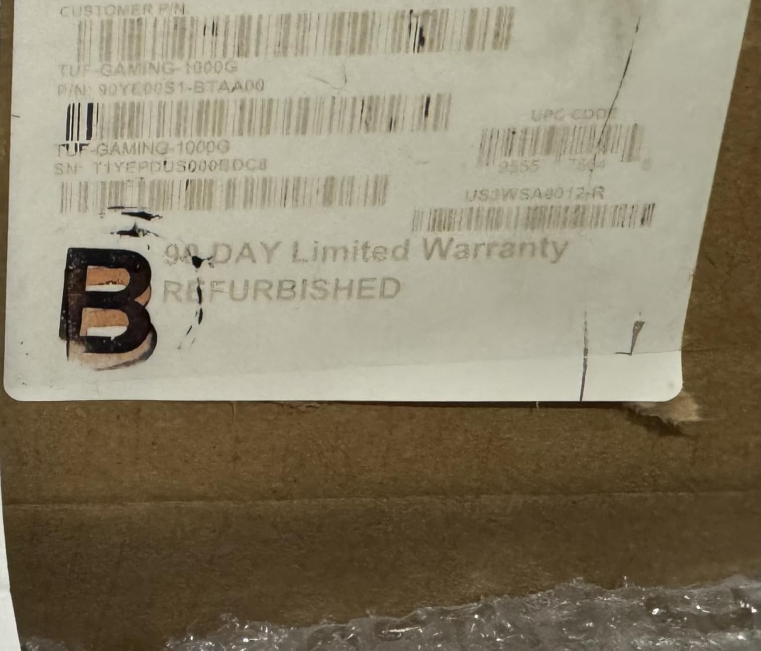 ASUS TUF Gaming 1000W Gold, ATX 3.0 Compatible Fully Modular Power Supply customer photo 1