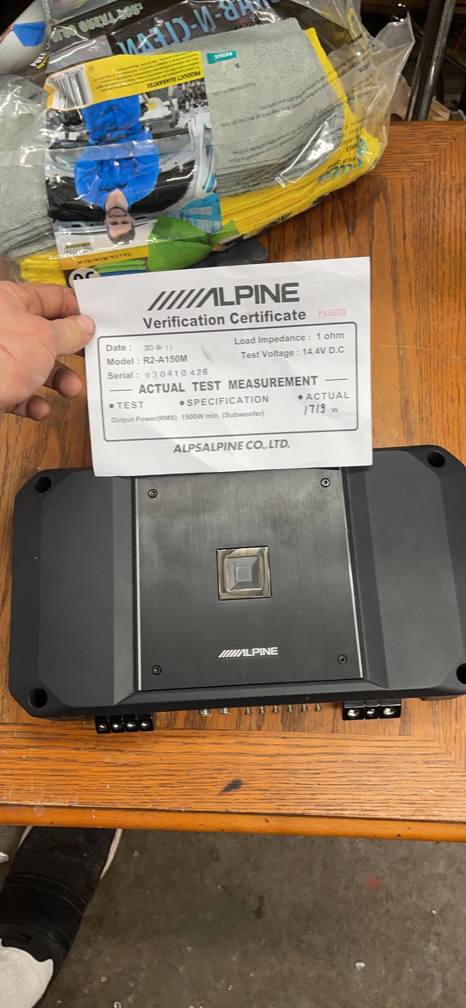 Alpine R2-A150M R-Series Mono Subwoofer Amplifier - 1500W at 1-Ohm, Hi-Res Certified customer photo 1