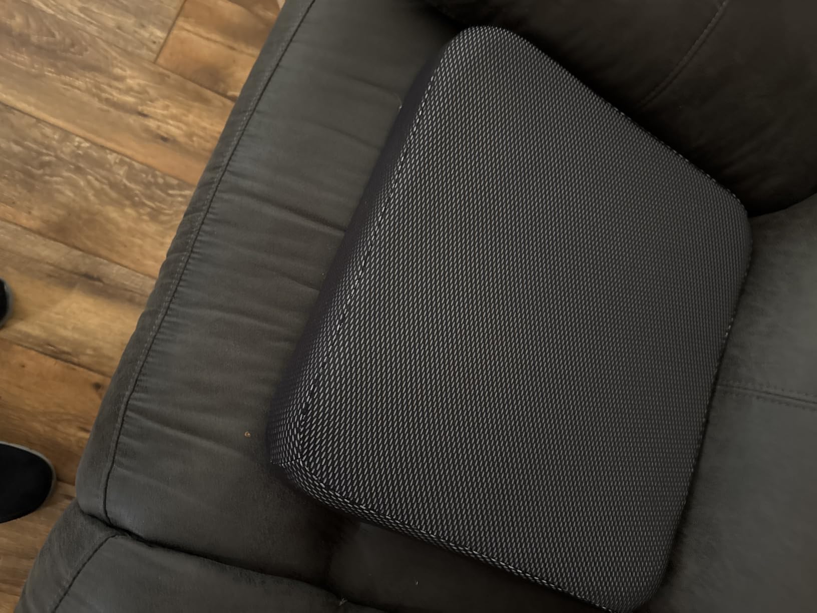 Ifoam Gel Infused Memory Foam Layer Wheelchair Cushion - Seat Cushion for Wheelchair-Office Chair, Kitchen Chair-Pressure Sore and Tailbone Pain Relief-High Dense Polyfoam Base (Black, 18x16x3 inch) customer photo 2