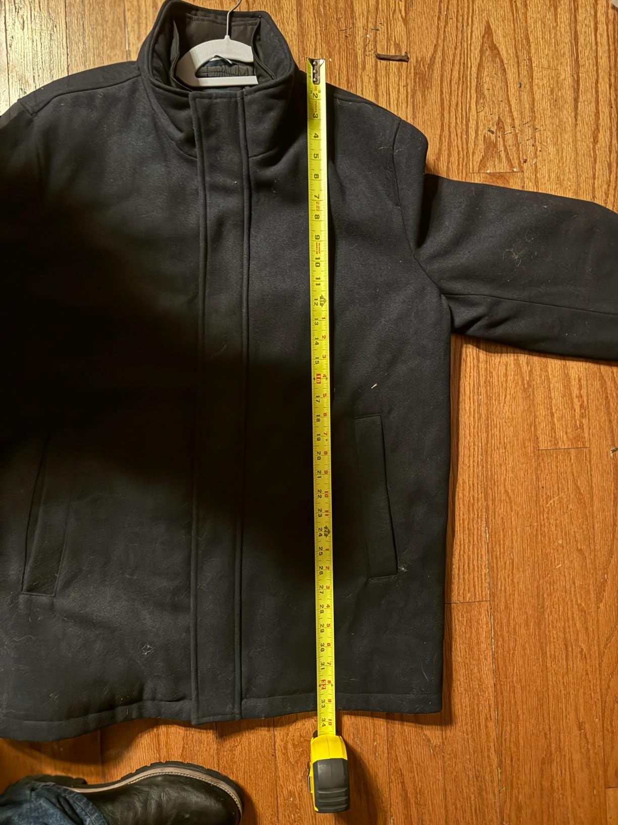 Men's Wool Melton Two Pocket Full Length Duffle Coat customer photo 2