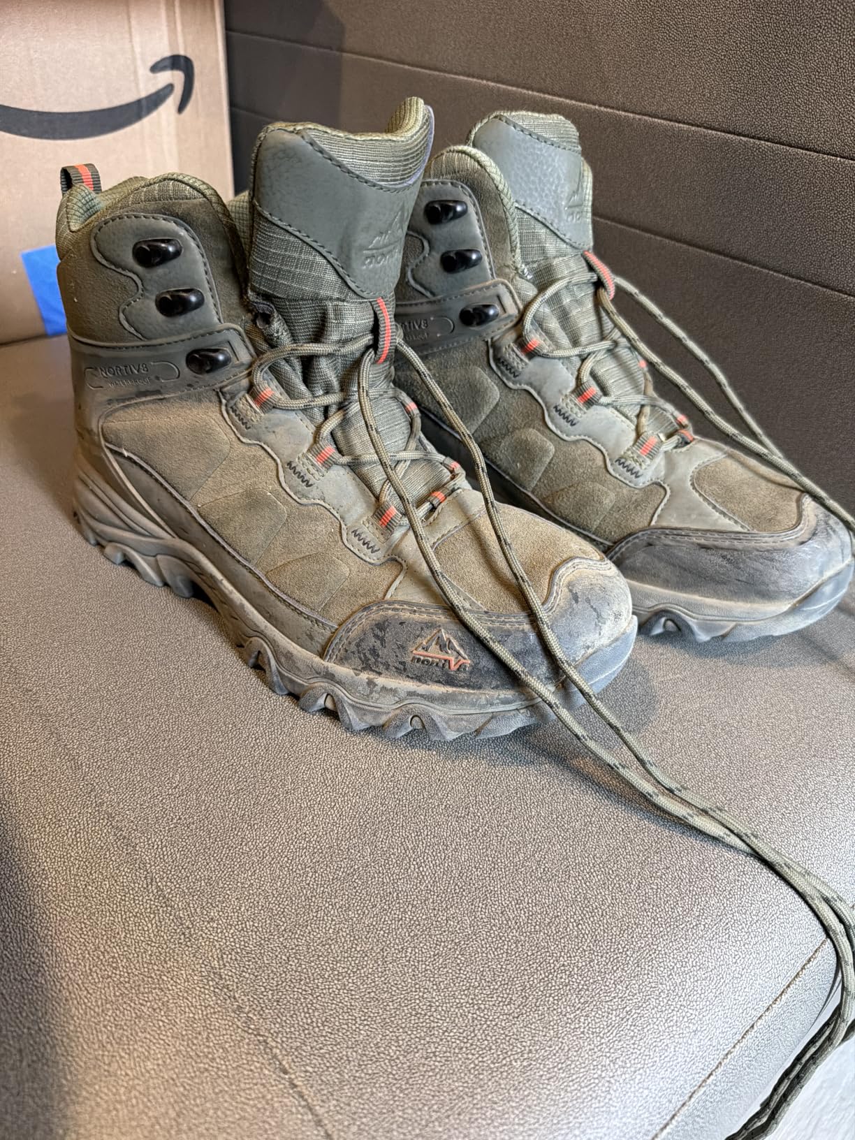 NORTIV 8 Men's Waterproof Hiking Boots Outdoor Mid Trekking Lightweight Mountaineering Shoes customer photo 2
