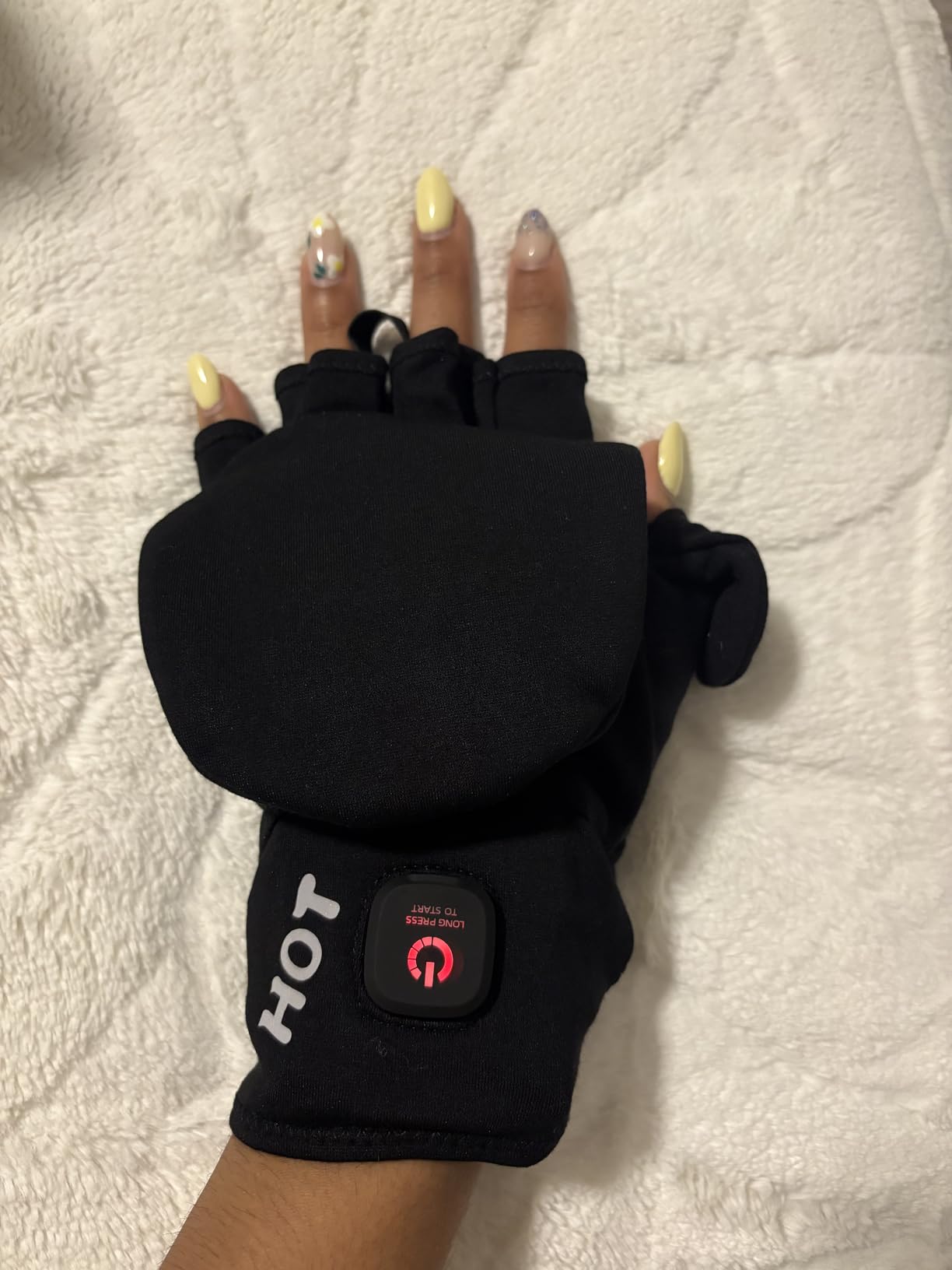 Heated Gloves for Men Women, Rechargeable Full & Half Hands Electric Gloves Heated Fingerless Touchscreen Gloves Heated Winter Hand Warmer for Work Cycling Skiing Outdoor Snow customer photo 1