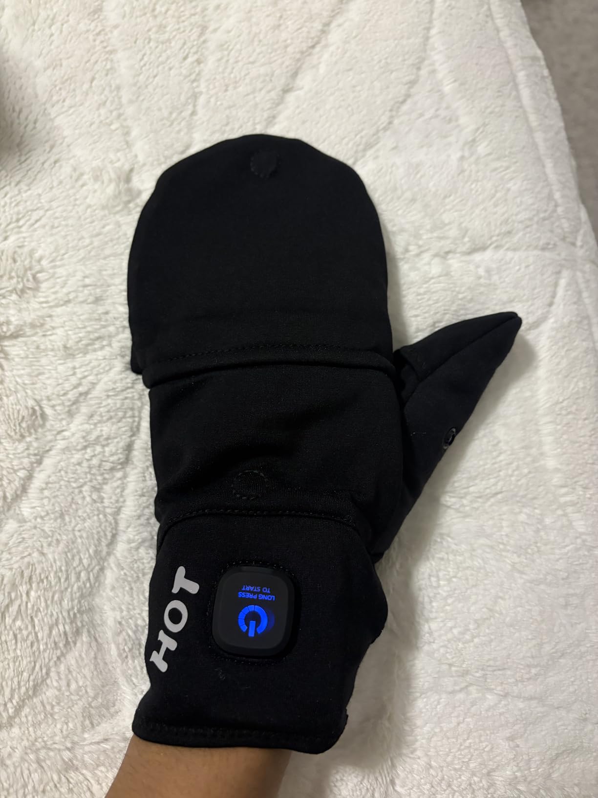 Heated Gloves for Men Women, Rechargeable Full & Half Hands Electric Gloves Heated Fingerless Touchscreen Gloves Heated Winter Hand Warmer for Work Cycling Skiing Outdoor Snow customer photo 2