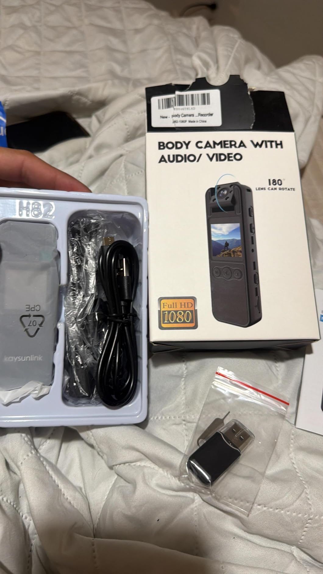 kaysunlink Body Camera with Audio and Video Recording 1080P FHD Mini Police Wearable Body Worn Cam Portable Small Personal Camcorder (128GB) customer photo 2