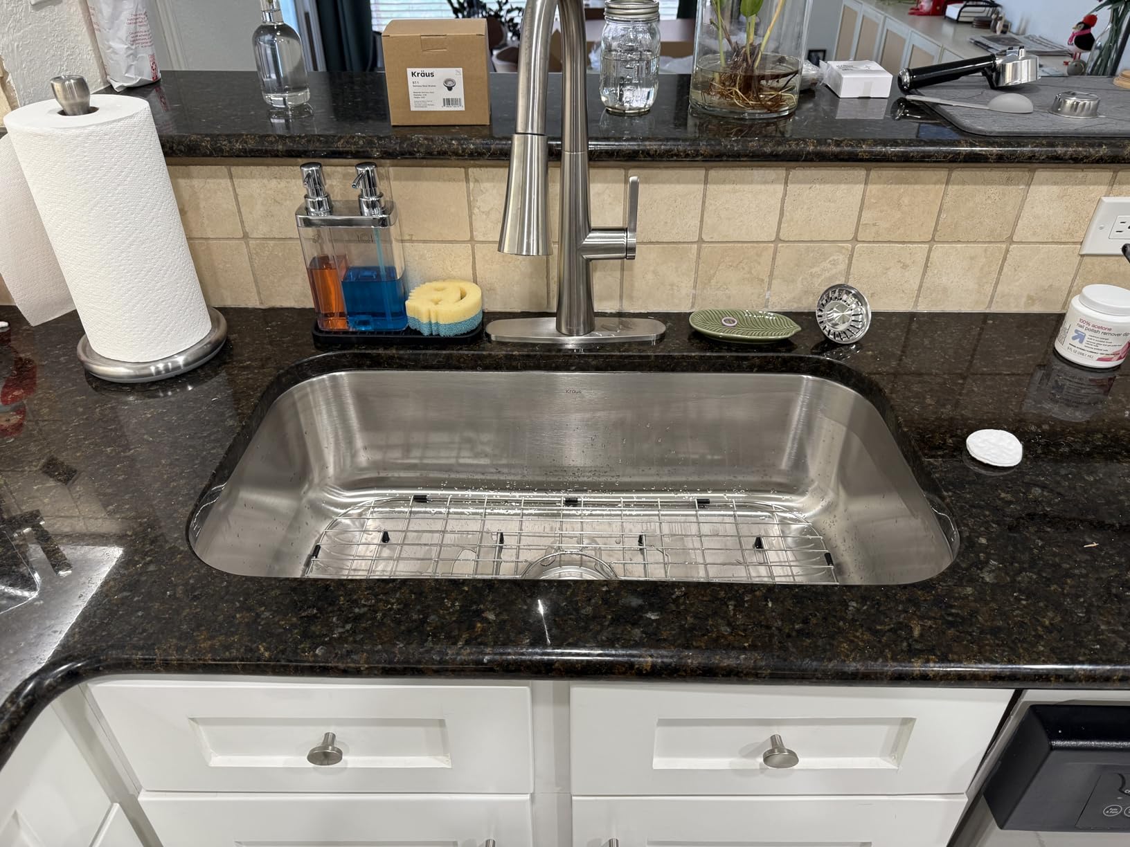 KRAUS Premier 32 3/8 inch Undermount Single Bowl 18-Gauge Stainless Steel Kitchen Sink with Bottom Grid and Strainer, KBU44 customer photo 1