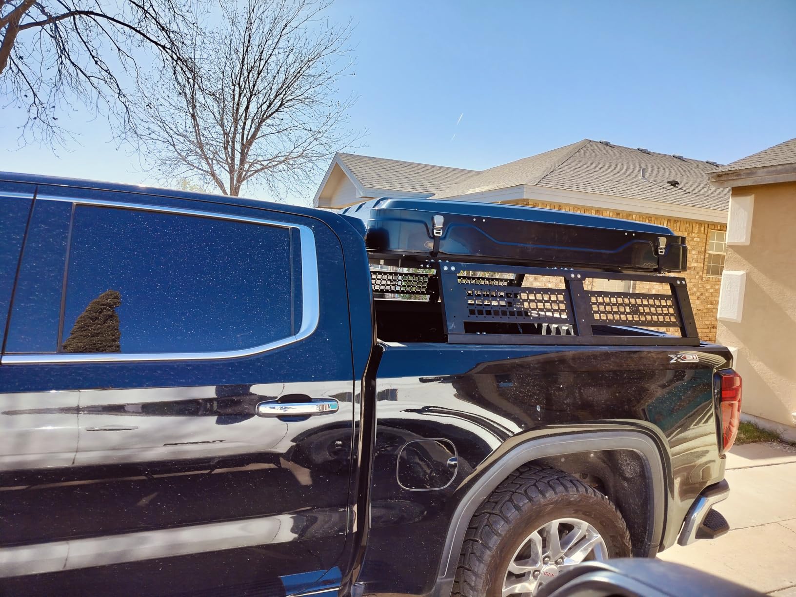 JOYTUTUS Full Size Truck Bed Rack, Overland Bed Racks for Trucks Compatible with F150 F250 F350 Silverado Sierra Ram, 11.8 Inch High Truck Bed Rack for Roof Top Tent, with Wider Molle Panel customer photo 1