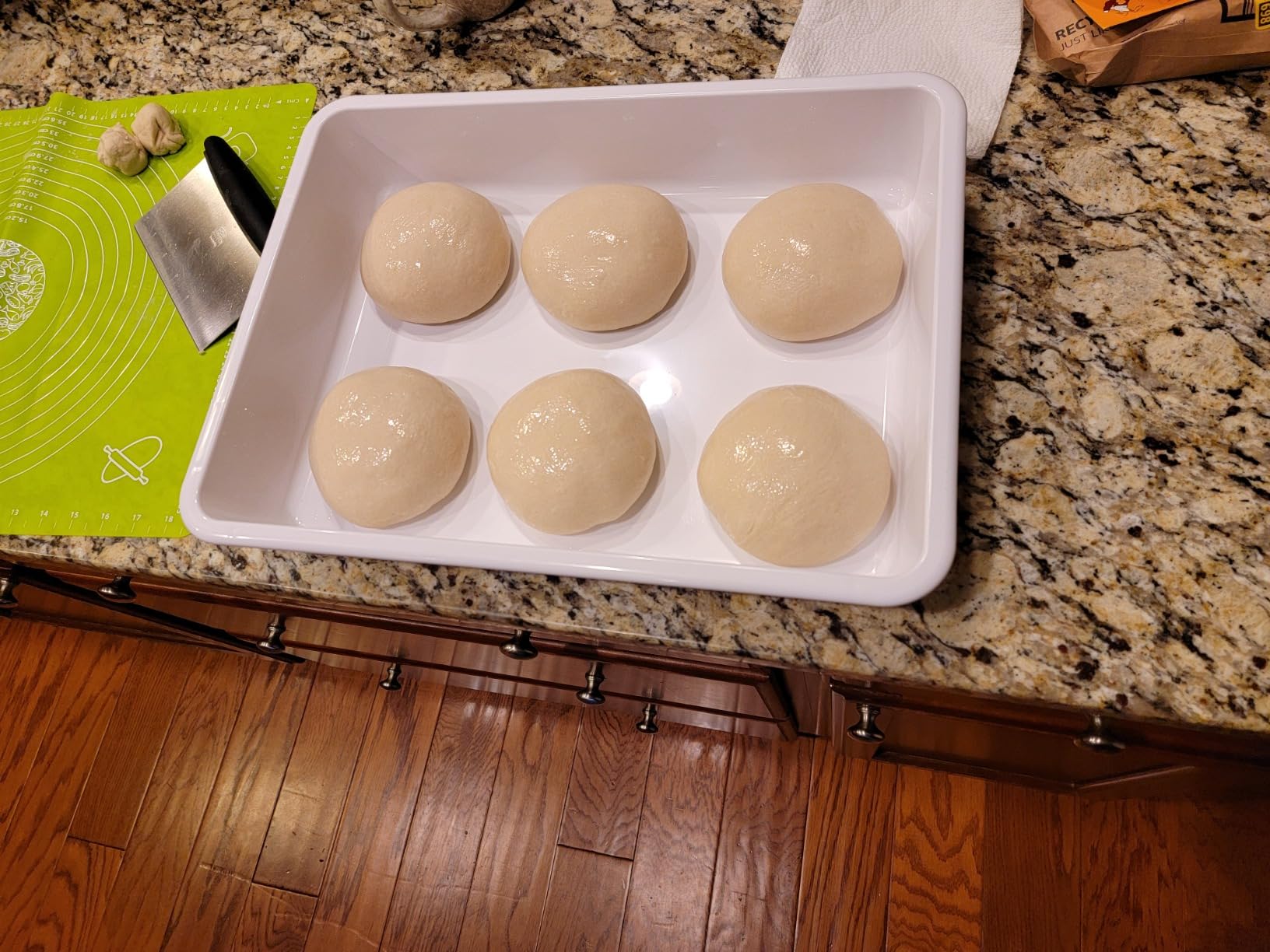 Hans Grill Pizza Dough Proofing Box - Pack of 2 Stackable BPA-Free Trays with Covers - Perfect as a Bread Proofing Box and Dough Container customer photo 1