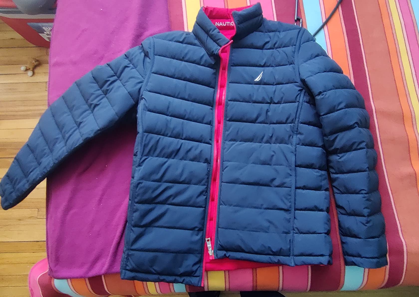 Nautica Men's Reversible Quilted Puffer Jacket - Midweight Mechanical Stretch Winter Coat customer photo 2