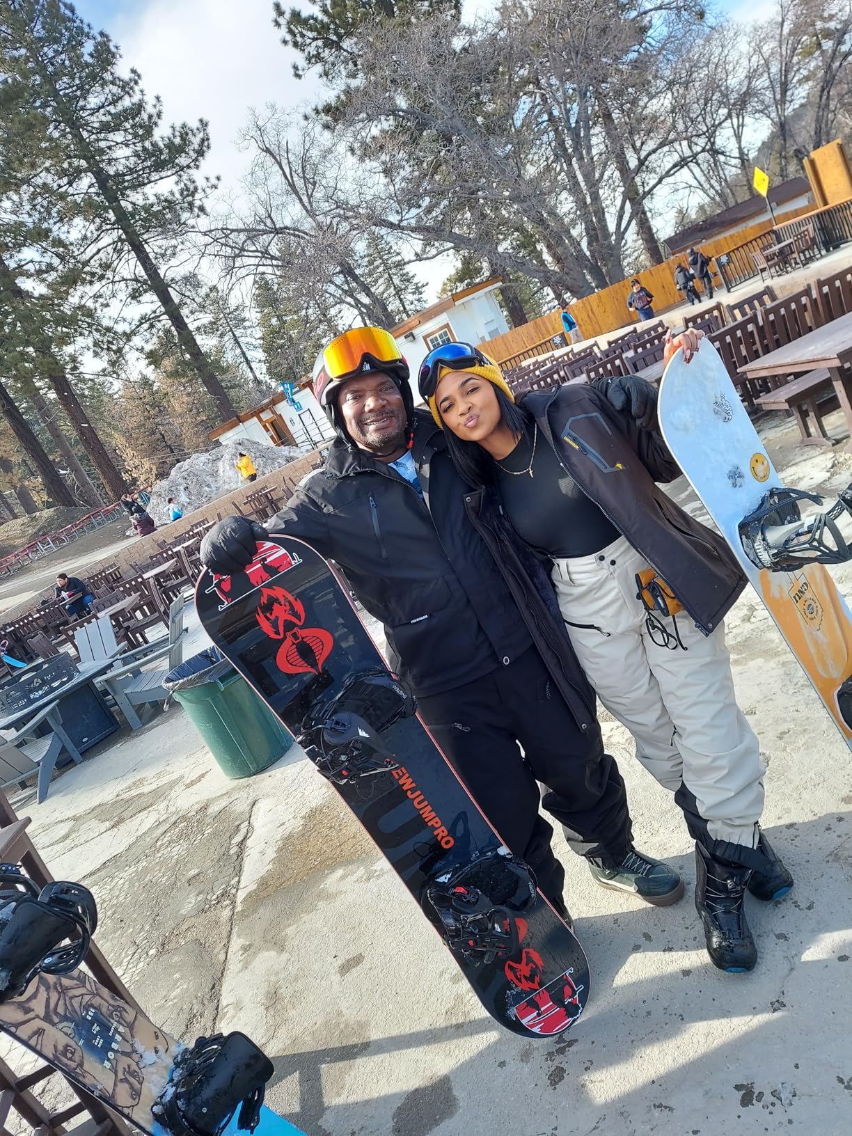 GSOU SNOW Men Women Snowboard Pants-Baggy Ski Snow Bibs | 15K Waterproof Overalls,Insulated Windproof Breathable,Detachable Shoulder Straps customer photo 2