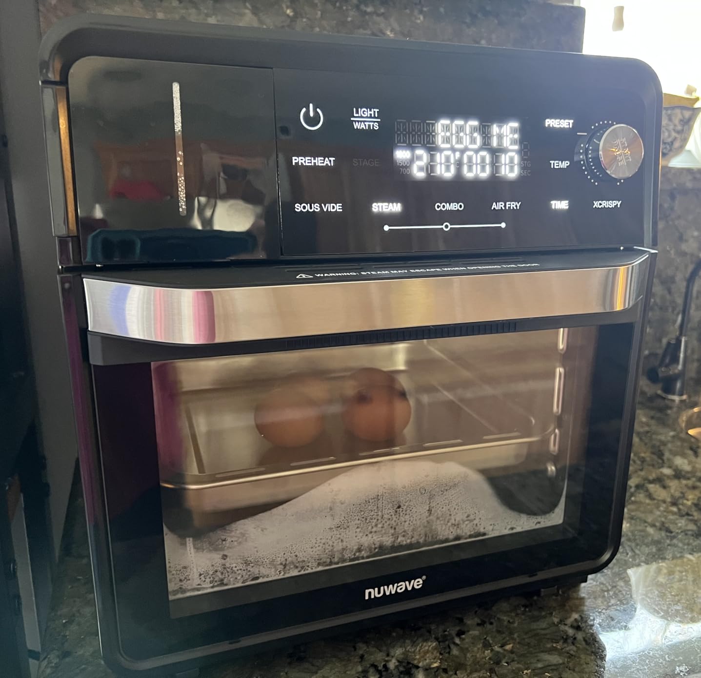 Nuwave Combi Steam Oven, Non-Toxic Stainless Steel Multi-Cooker, 16 quarts | Air Fry, Sous Vide, Toast & More, 50-450F Precision, 120 Presets, Moisture Control, Programmable, Easy to Clean customer photo 2
