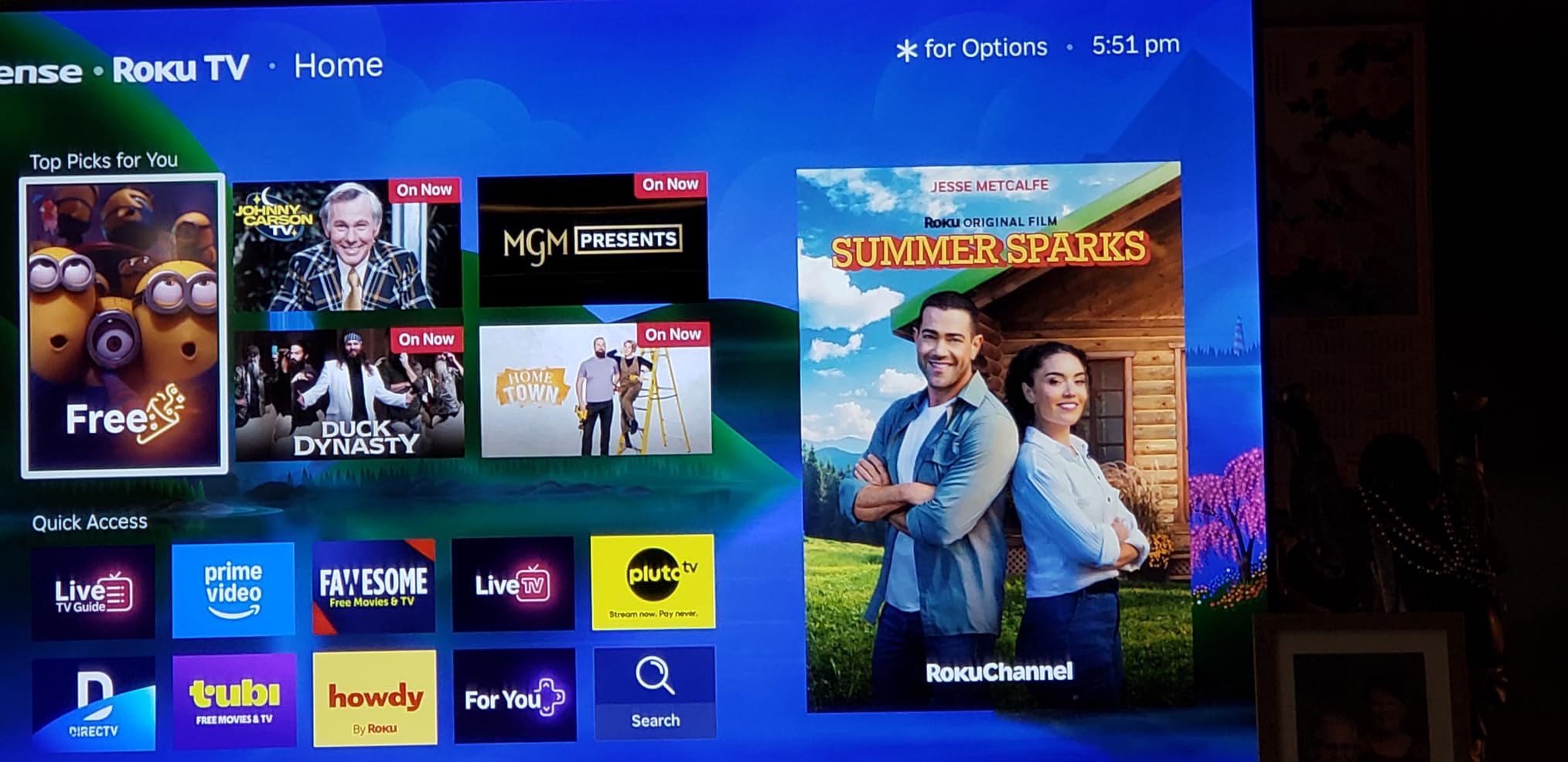 Roku Smart TV - 55-Inch Plus Series, Mini-LED TV - RokuTV with Enhanced Voice Remote - Flat Screen 4K QLED Television with Dolby Vision & Wi-Fi for Streaming Live Local News, Sports customer photo 2