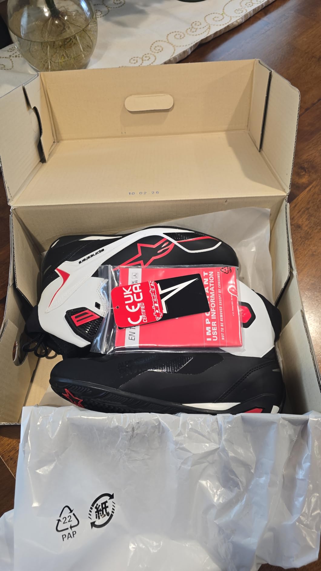Alpinestars Faster-4 Motorcycle Shoes, Lightweight & Breathable, Seamless Knitted Construction customer photo 1