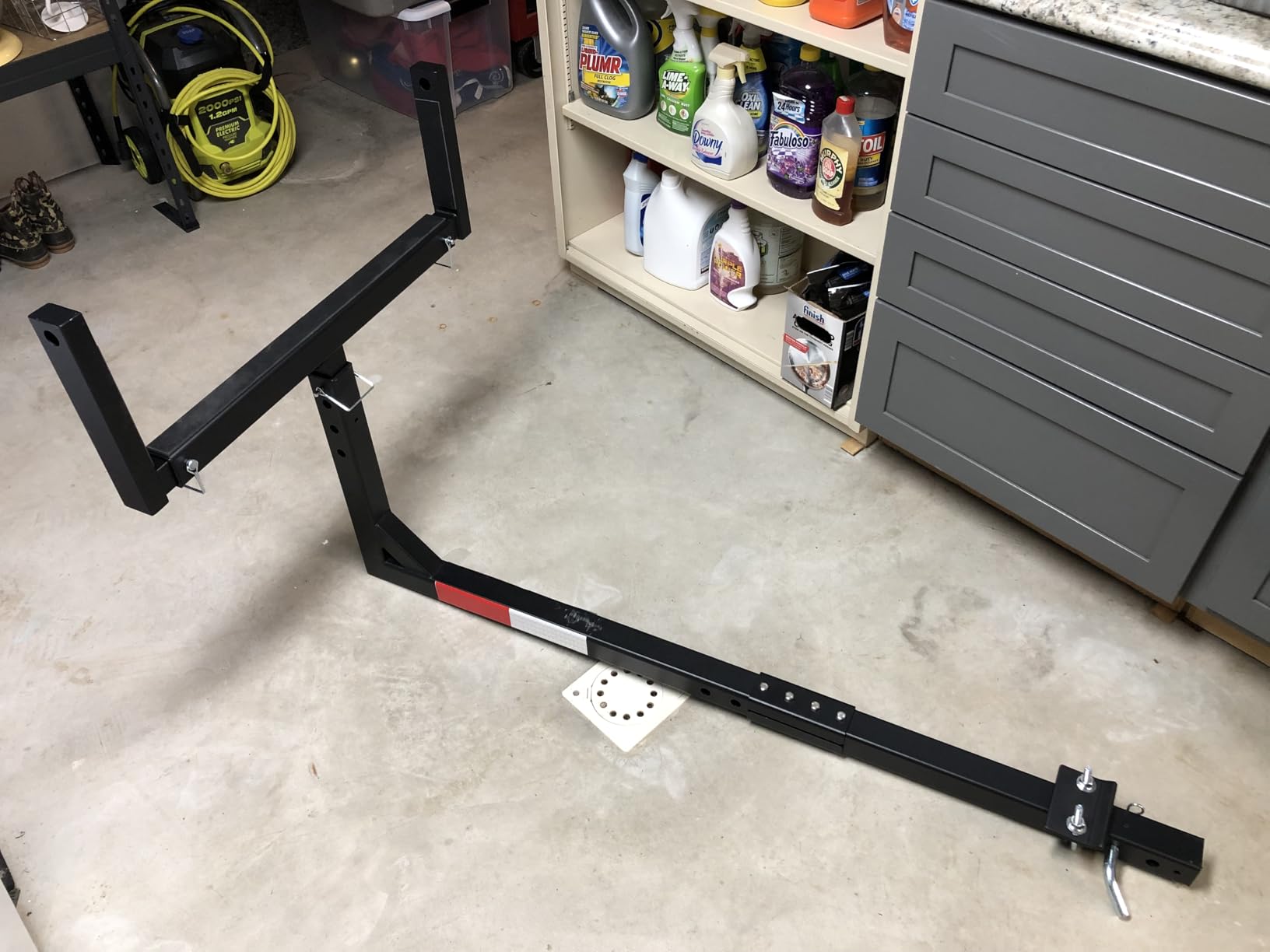 TRUSOON Truck Bed Extender Hitch Mount, Adjustable 2-in-1, 1000 lb Heavy-Duty Steel with Anti-Rattle Stabilizer, for Kayaks, Lumber, Ladders and Long Loads customer photo 2