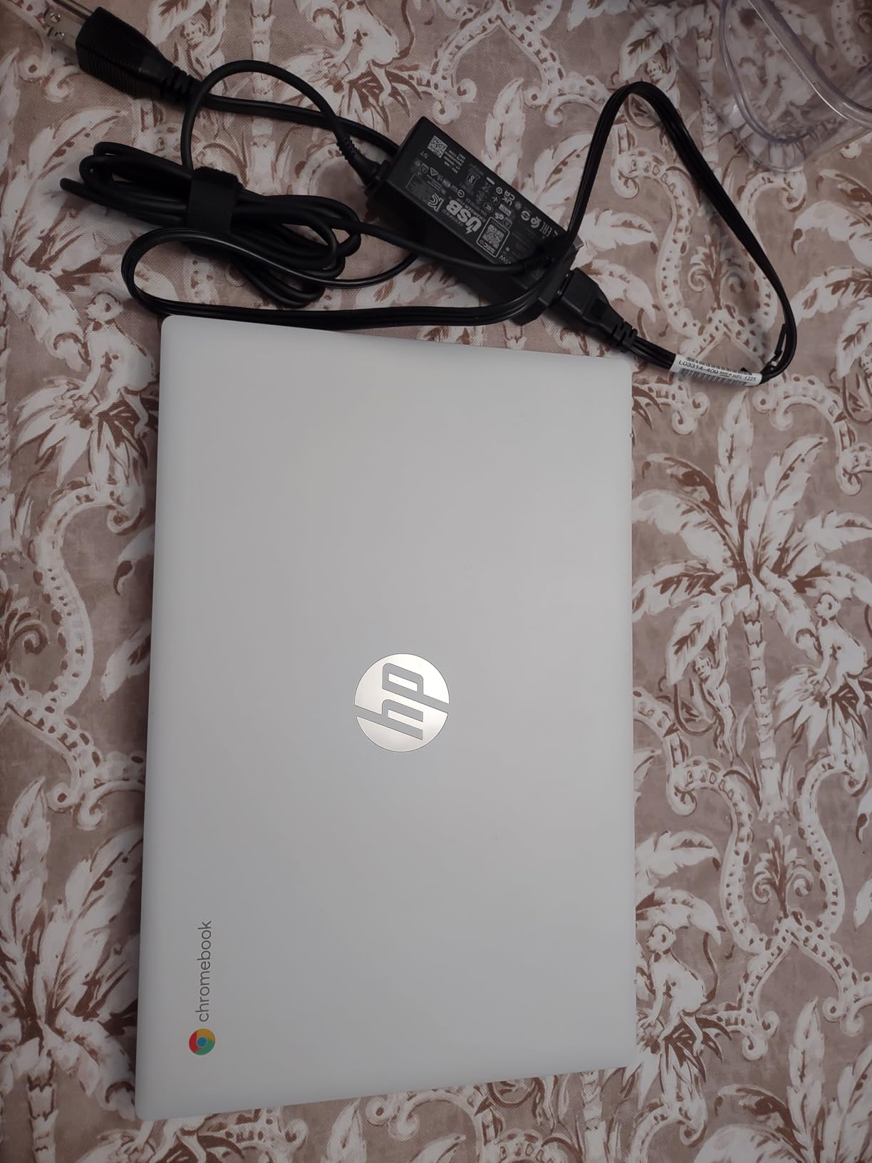 HP Chromebook 14 inch Laptop, HD Display, Intel Processor N100, 4 GB RAM, 64 GB eMMC, Intel UHD Graphics, Chrome OS, Glacier Silver, 14a-nf0019nr customer photo 1