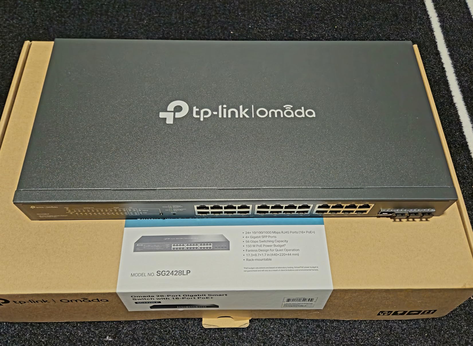 TP-Link Omada SG2428LP, 24 Port Gigabit PoE+ Managed Switch | 16 PoE+ Ports, 8 Non-PoE Ports, 4 SFP Ports, 150W Budget customer photo 1