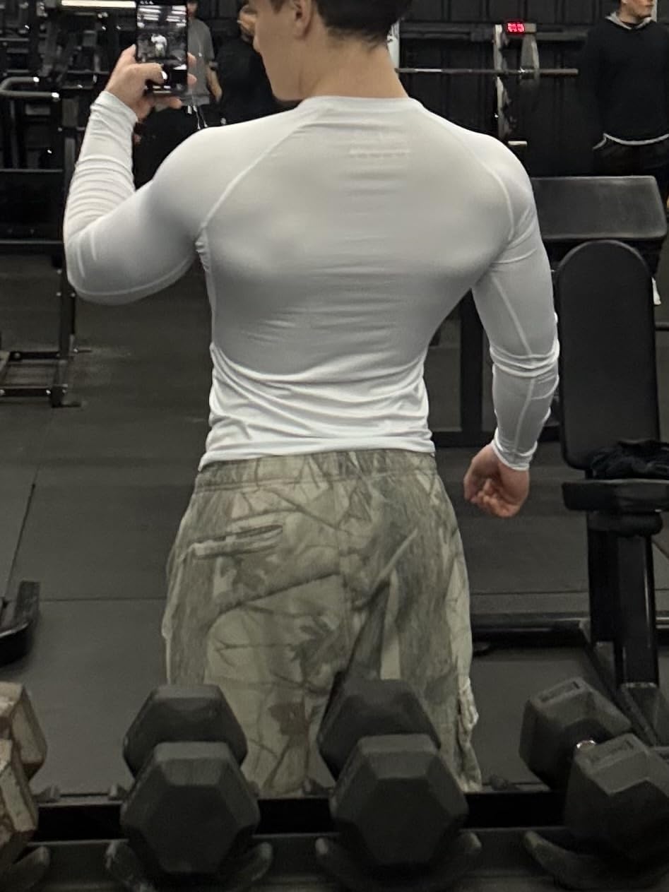 CL convallaria Compression Shirt Men Long Short Sleeve Workout Rash Guard customer photo 1