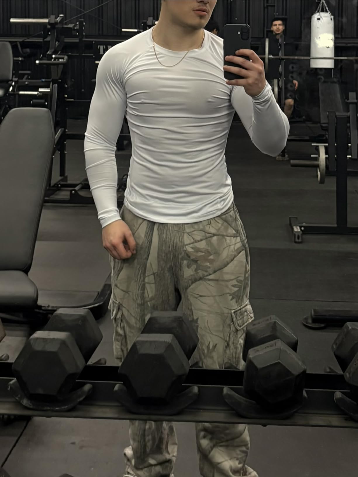 CL convallaria Compression Shirt Men Long Short Sleeve Workout Rash Guard customer photo 2