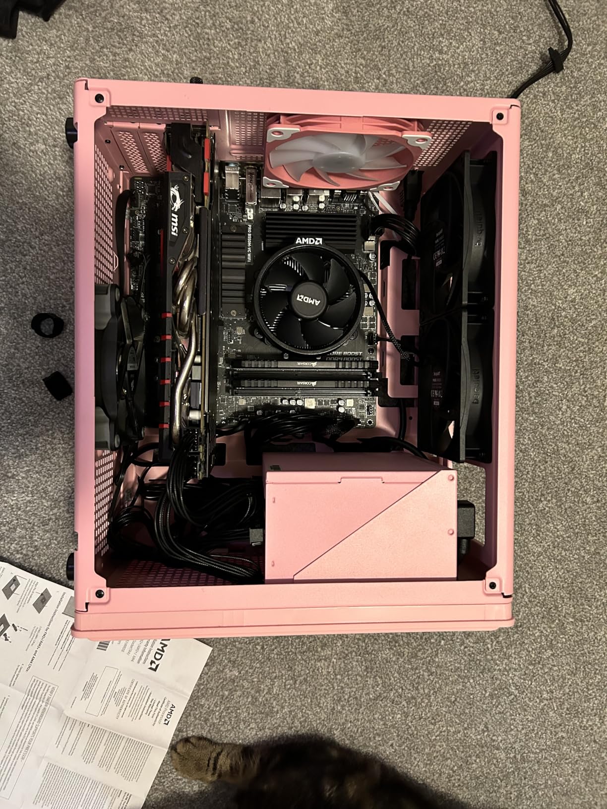 M06 White Micro-ATX/Mini-ITX Mid Tower Gaming PC Case | Compact High Airflow Mesh, Supports 5x120mm Fans & 240mm Radiator, GPU Up to 355mm, Adjustable PSU Mount, USB Type-C I/O customer photo 2