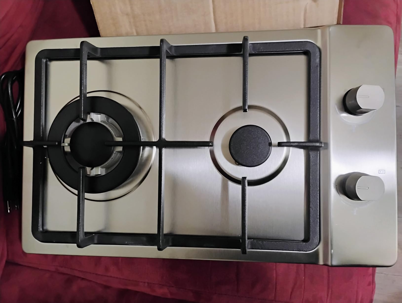 Llamaviva Gas Stove 12 Inch, Propane Cooktop 2 Burner, Portable Gas Cooktop Stainless Steel, Dual Fuel LPG/NG Convertible with Thermocouple Safety Protection customer photo 1