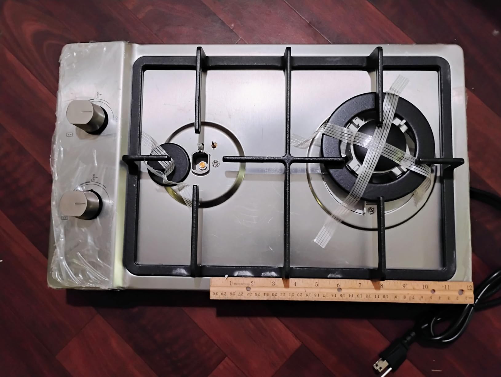 Llamaviva Gas Stove 12 Inch, Propane Cooktop 2 Burner, Portable Gas Cooktop Stainless Steel, Dual Fuel LPG/NG Convertible with Thermocouple Safety Protection customer photo 2