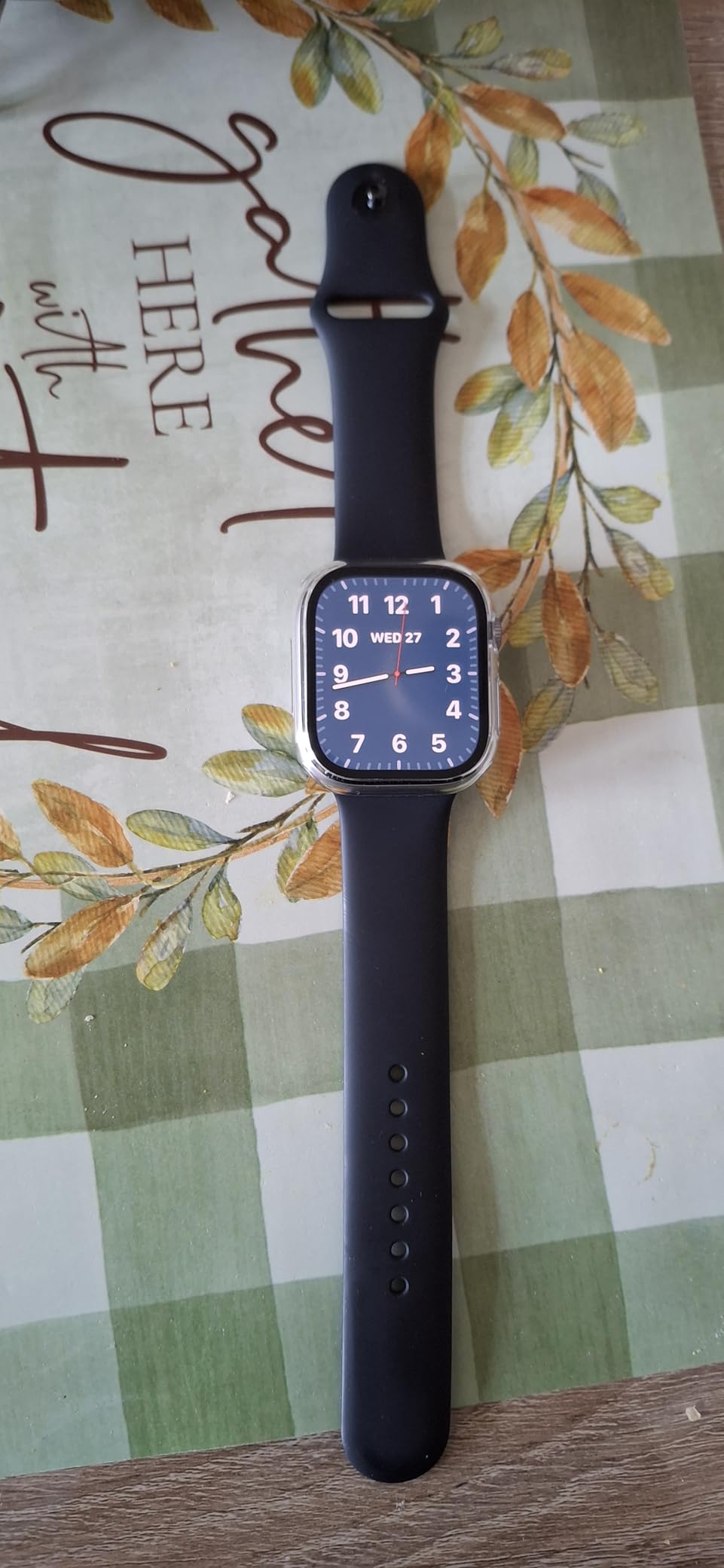 Apple Watch Series 11 [GPS 46mm] Smartwatch with Space Gray Aluminum Case with Black Sport Band - M/L customer photo 2