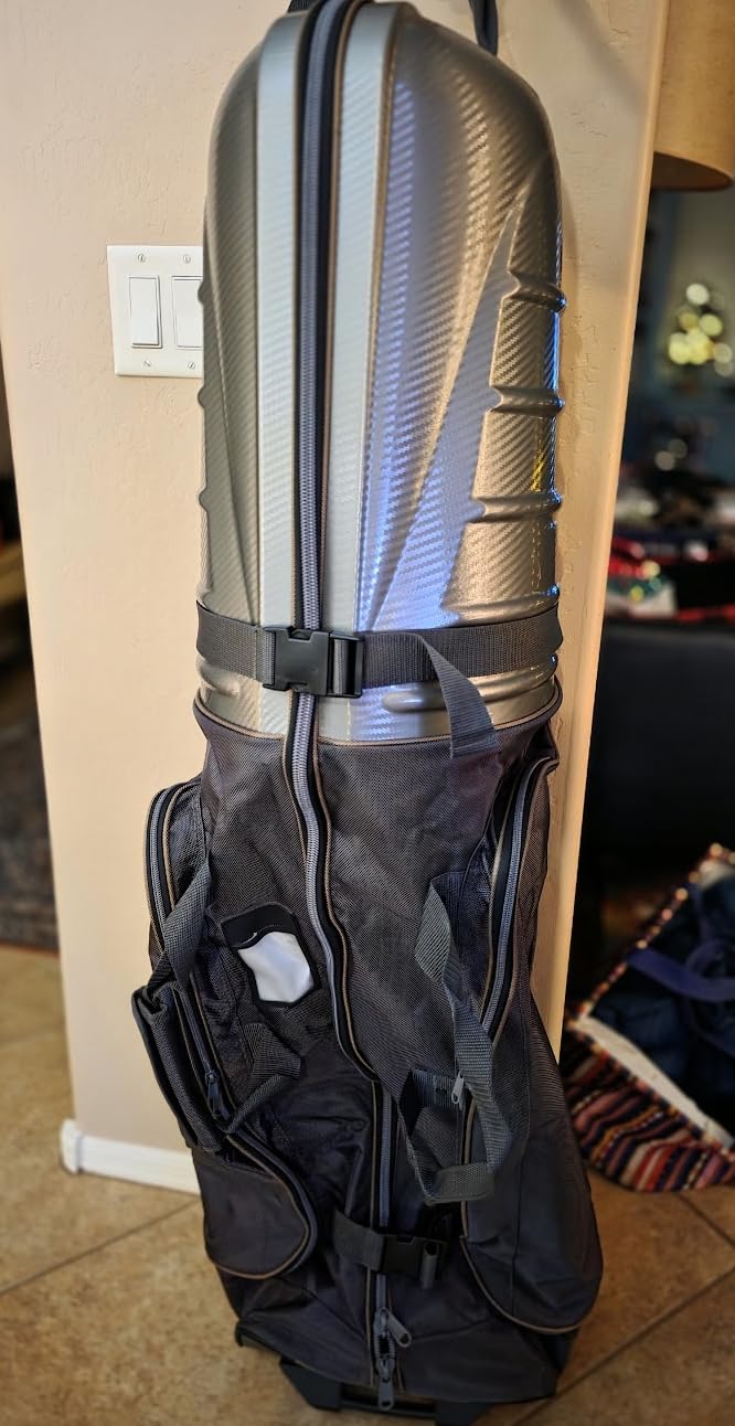 Golf Travel Bags for Airlines with Carbon Fiber Hard Top, 1680D Oxford, Thick Padding, Durable Zippers, All-terrain Wheels customer photo 1
