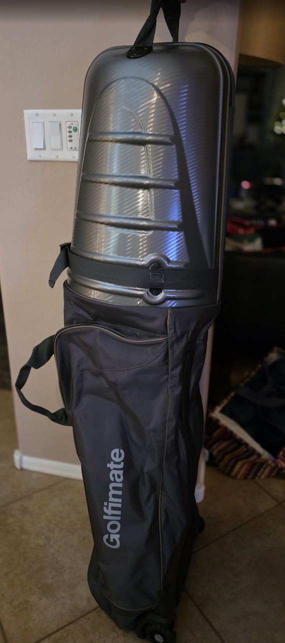 Golf Travel Bags for Airlines with Carbon Fiber Hard Top, 1680D Oxford, Thick Padding, Durable Zippers, All-terrain Wheels customer photo 2