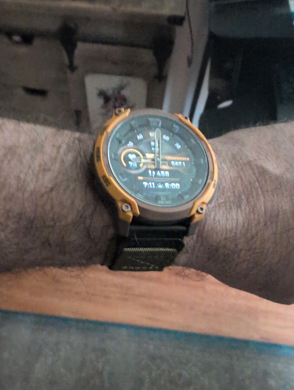 Garmin Instinct Crossover AMOLED, 46mm, Charcoal | Bright AMOLED Display, Rugged GPS Smartwatch, Built-In Dimmable Flashlight, Detailed Health & Wellness Features customer photo 1