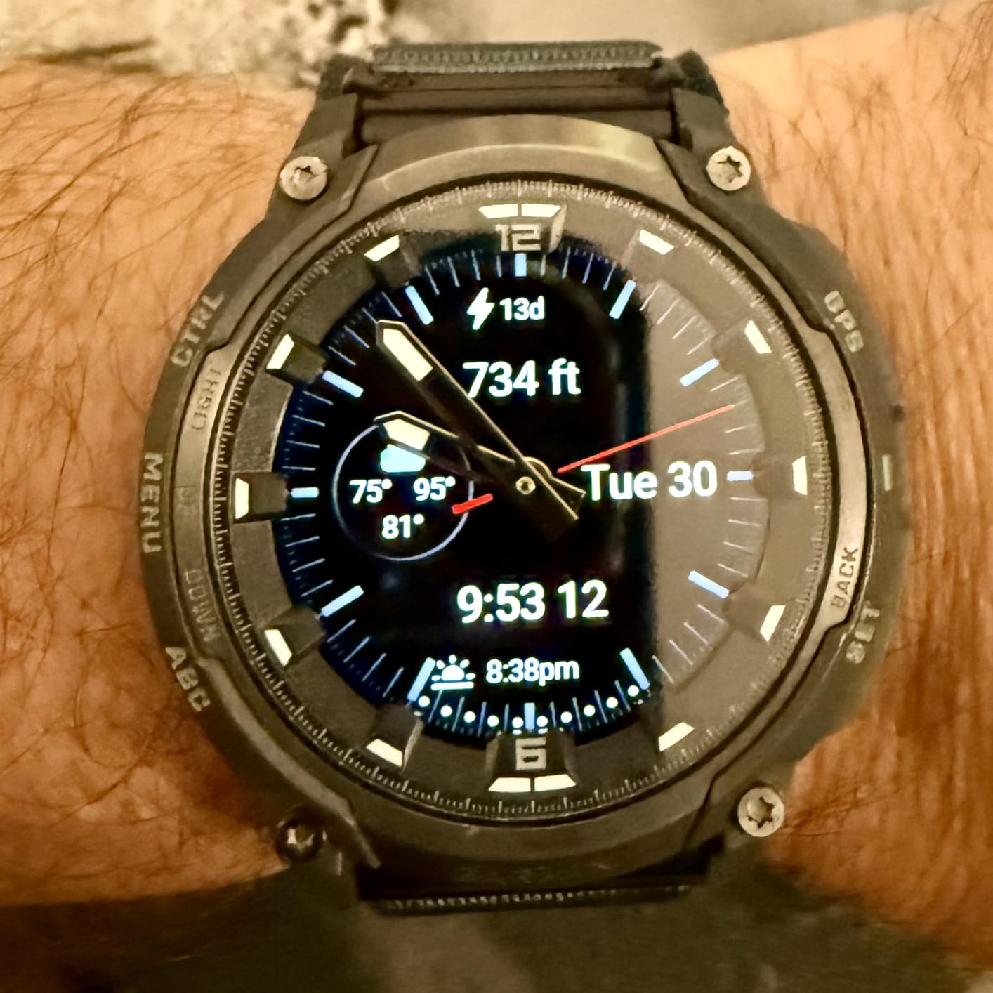 Garmin Instinct Crossover AMOLED, 46mm, Charcoal | Bright AMOLED Display, Rugged GPS Smartwatch, Built-In Dimmable Flashlight, Detailed Health & Wellness Features customer photo 2
