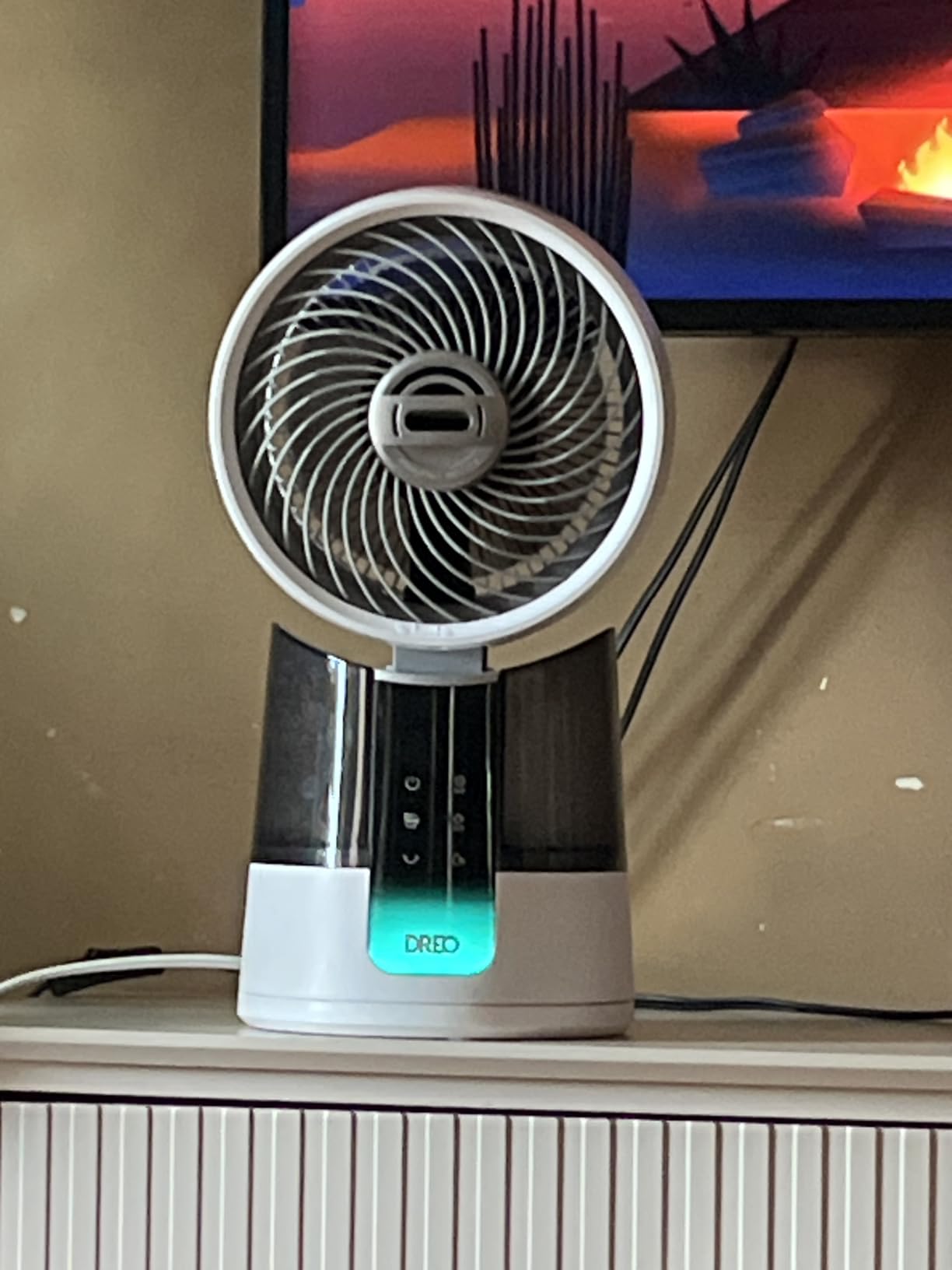 DREO TurboCool Misting Fan 516, Evaporative Air Cooler with 150°+30° Oscillating, 26 ft/s Wind, Ultrafine Mist, 20dB, 6 Speeds 2 Modes customer photo 2
