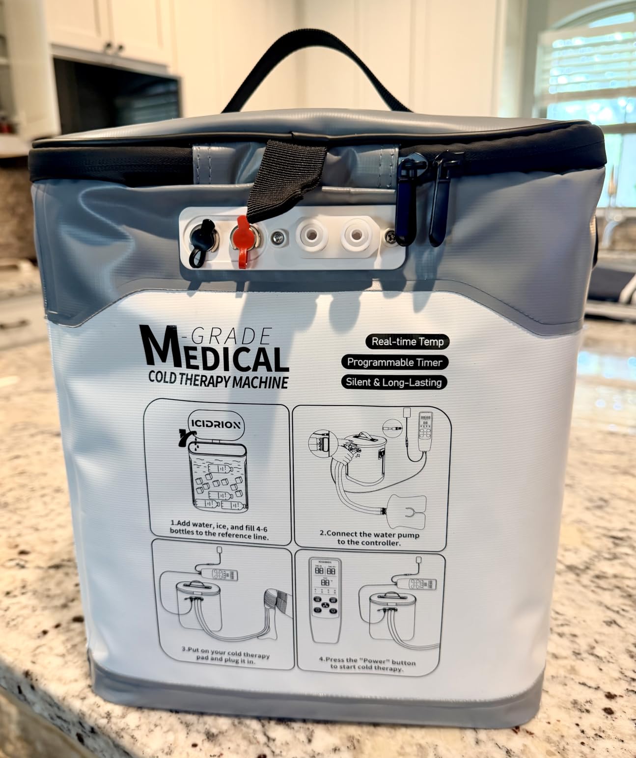Ice Machine for Knee After Surgery, Programmable & Quiet | FSA-HSA Cold Therapy System for Pain Relief, 12QT Large-Capacity, Live Temp for ACL/TKR, Sports Training & Home Recovery customer photo 1