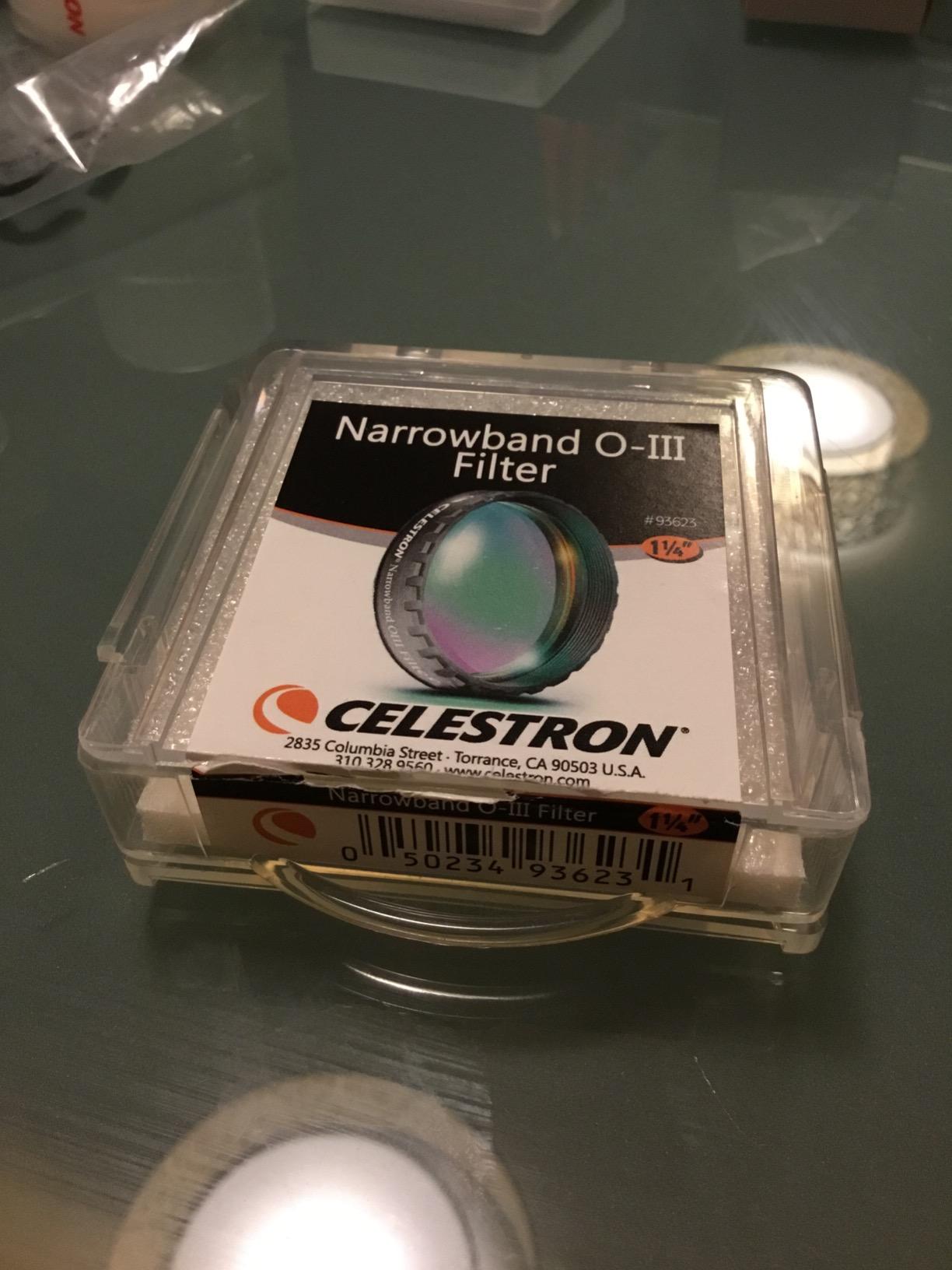 Celestron Oxygen III Narrowband Telescope Specialized Filter - 1.25