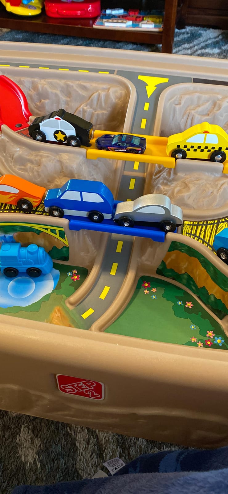 Step2 Deluxe Canyon Road Train & Track Table, Kids Activity Table for Cars, Cover Included, Made of Durable Plastic, Includes 3-Piece Train Set, For Toddlers 3+ Years Old customer photo 2