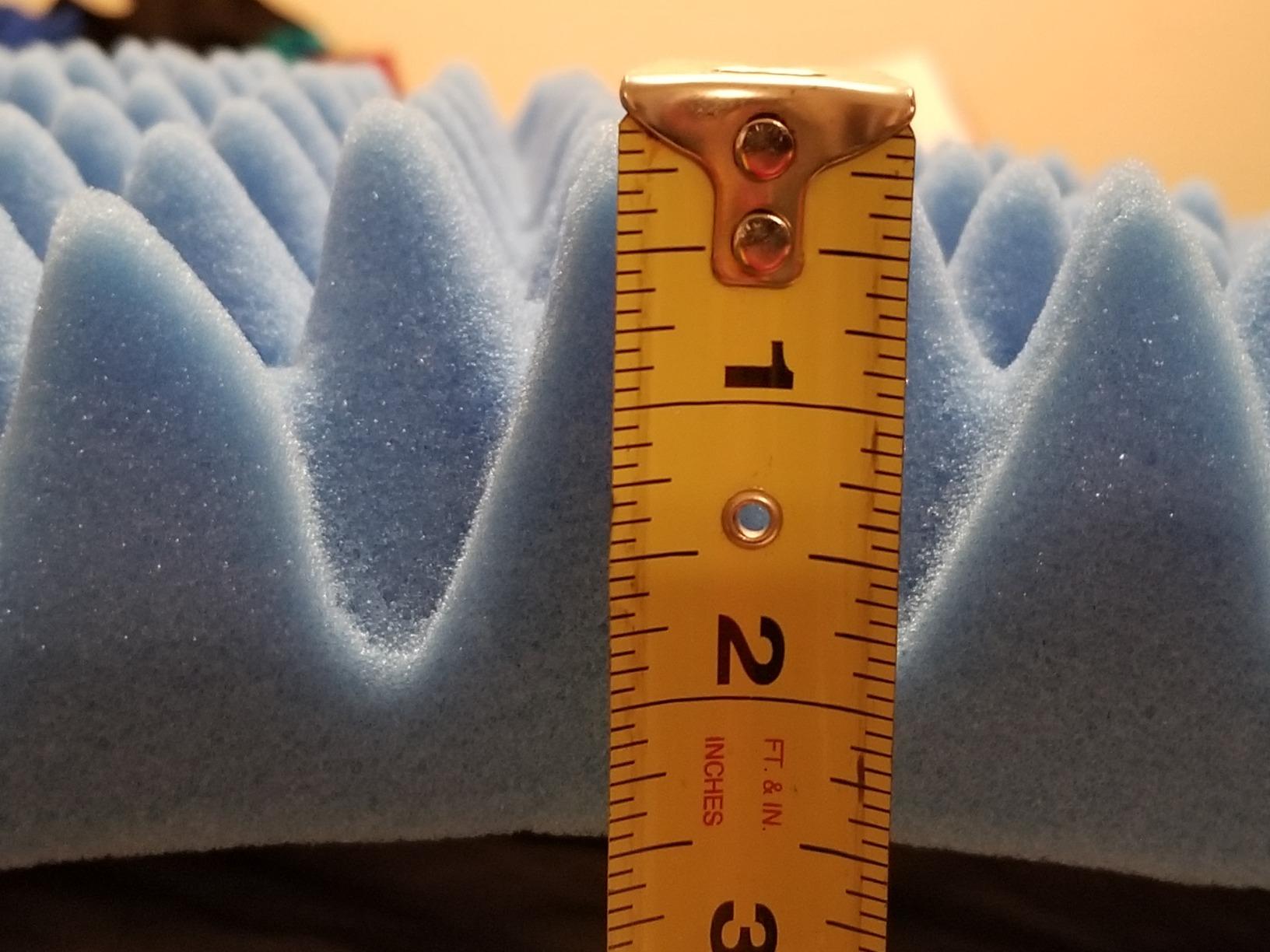 DMI 4-Inch Foam Mattress Topper, Egg Crate Foam Pad, Mattress Pad and Bed Topper for Support, Air Circulation, Pressure Relief and Weight Distribution, Twin Size, 33 x 72 x 4, Blue customer photo 1