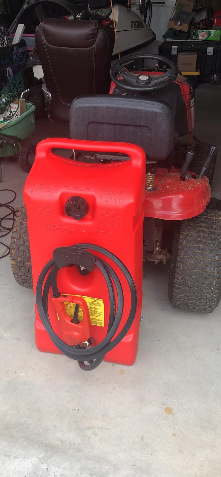 Scepter Duramax Flo 'N Go 14 Gallon Gas Caddy, 53 Liter Fuel Tank, Red | Updated Version, Portable Fuel Transfer Pump with 10-Foot Hose for Lawn Mower, Farm, Marine, Commercial, and Home Use customer photo 1