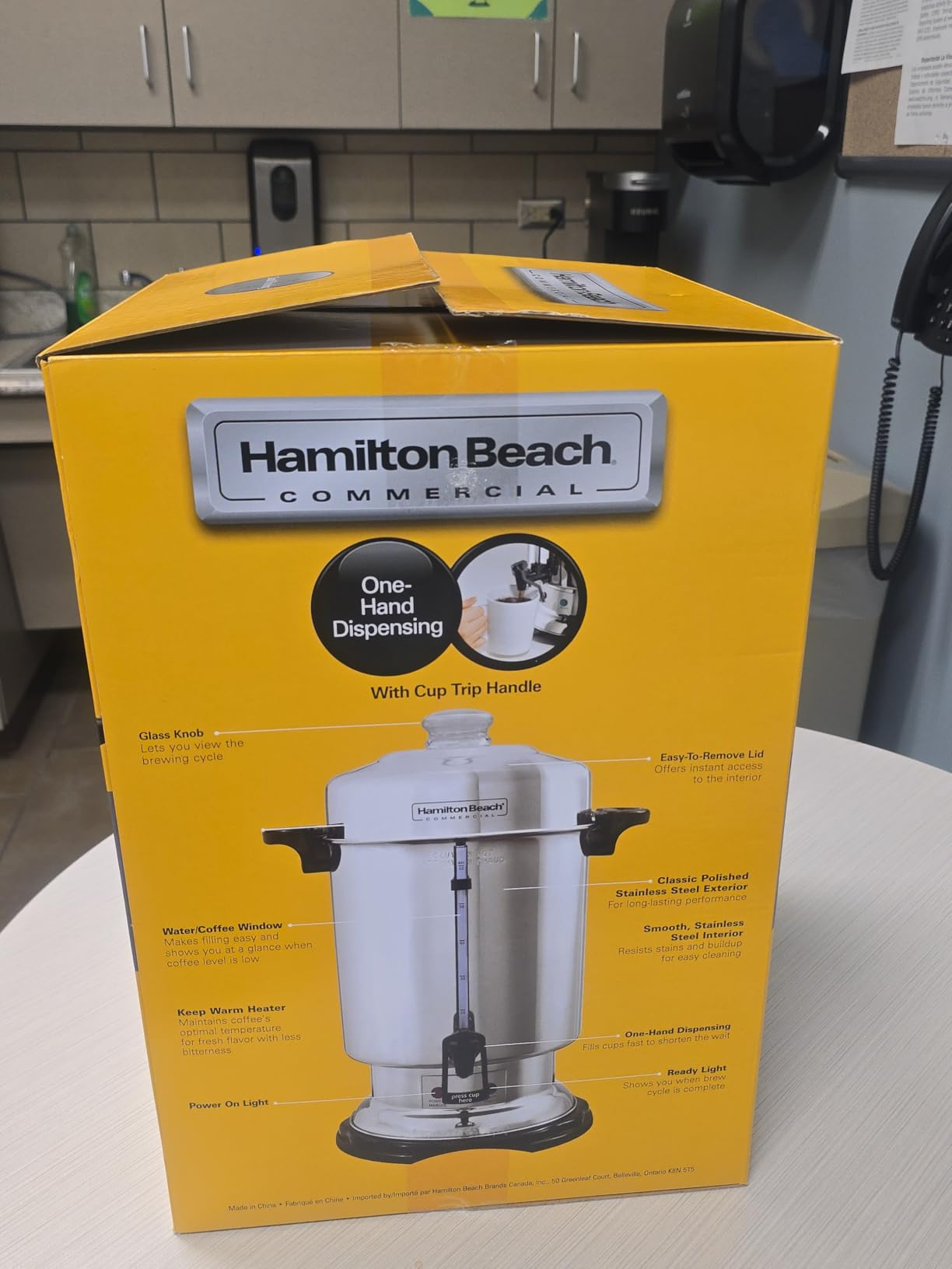 Hamilton Beach Commercial Coffee Urn & Hot Beverage Dispenser, 60 Cup Capacity, Polished Stainless Steel (D50065) customer photo 2
