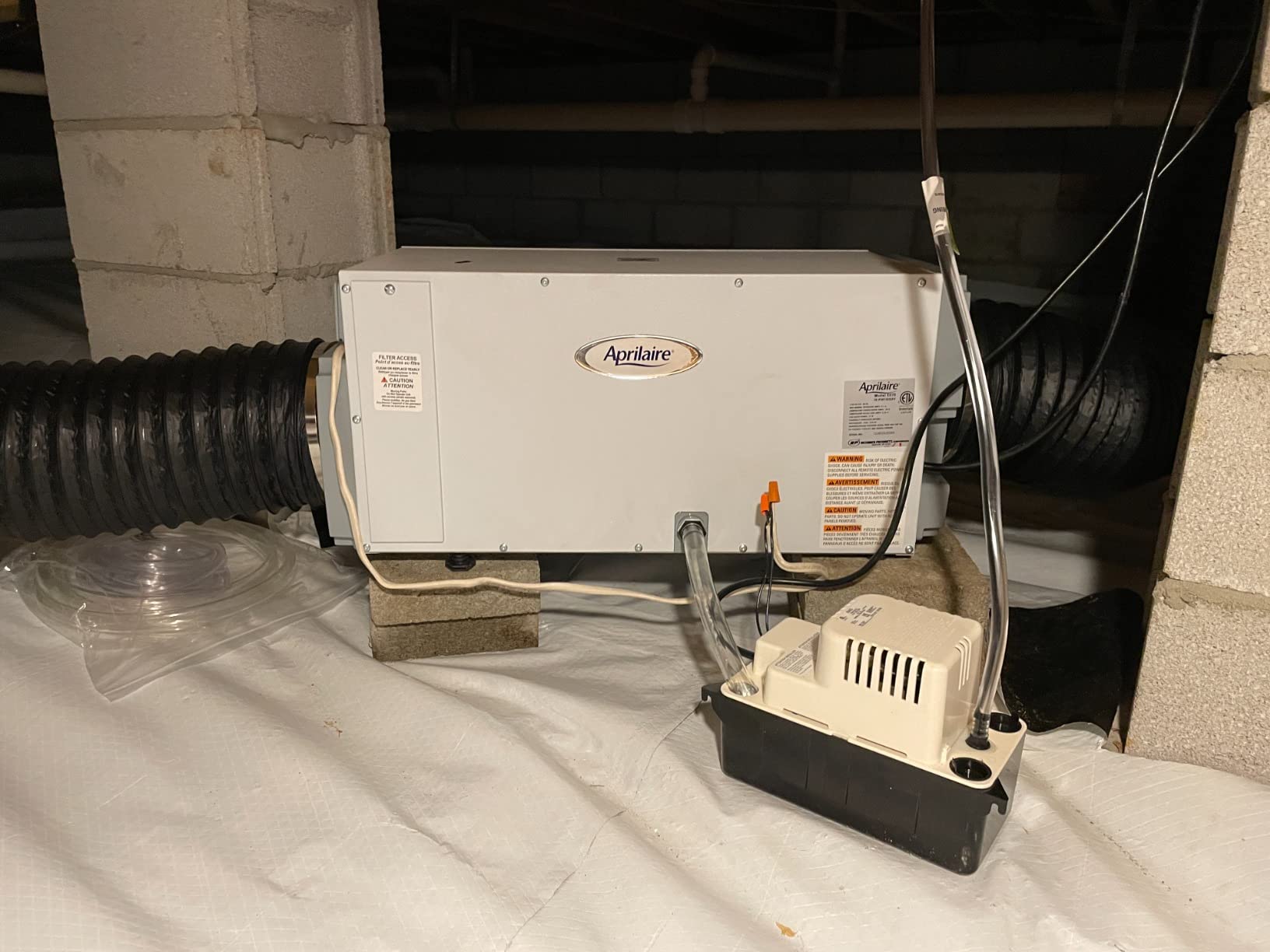 Little Giant VCMA-20ULS 115 Volt, 80 GPH, 1/30 HP Automatic Condensate Removal Pump for HVAC/Refrigeration Systems/Dehumidifiers with Overflow Detection Switch and 6-Foot Cord, White/Black, 554425 customer photo 2