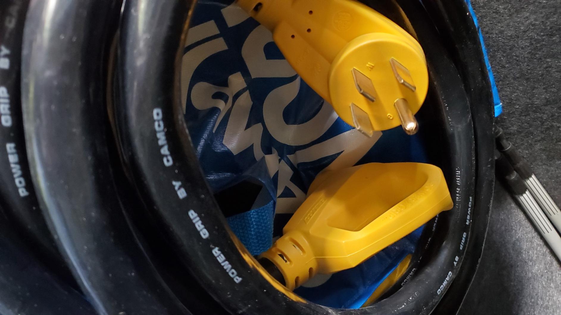 Camco Power Grip 30-Ft 50-Amp Camper/RV Extension Cord - Features Copper 6/3 + 8/1-Gauge Wires for Superior Conductivity - Rated for 125/250 V/12,500 W - Coated w/Heat-Resilient PVC (55195) customer photo 2