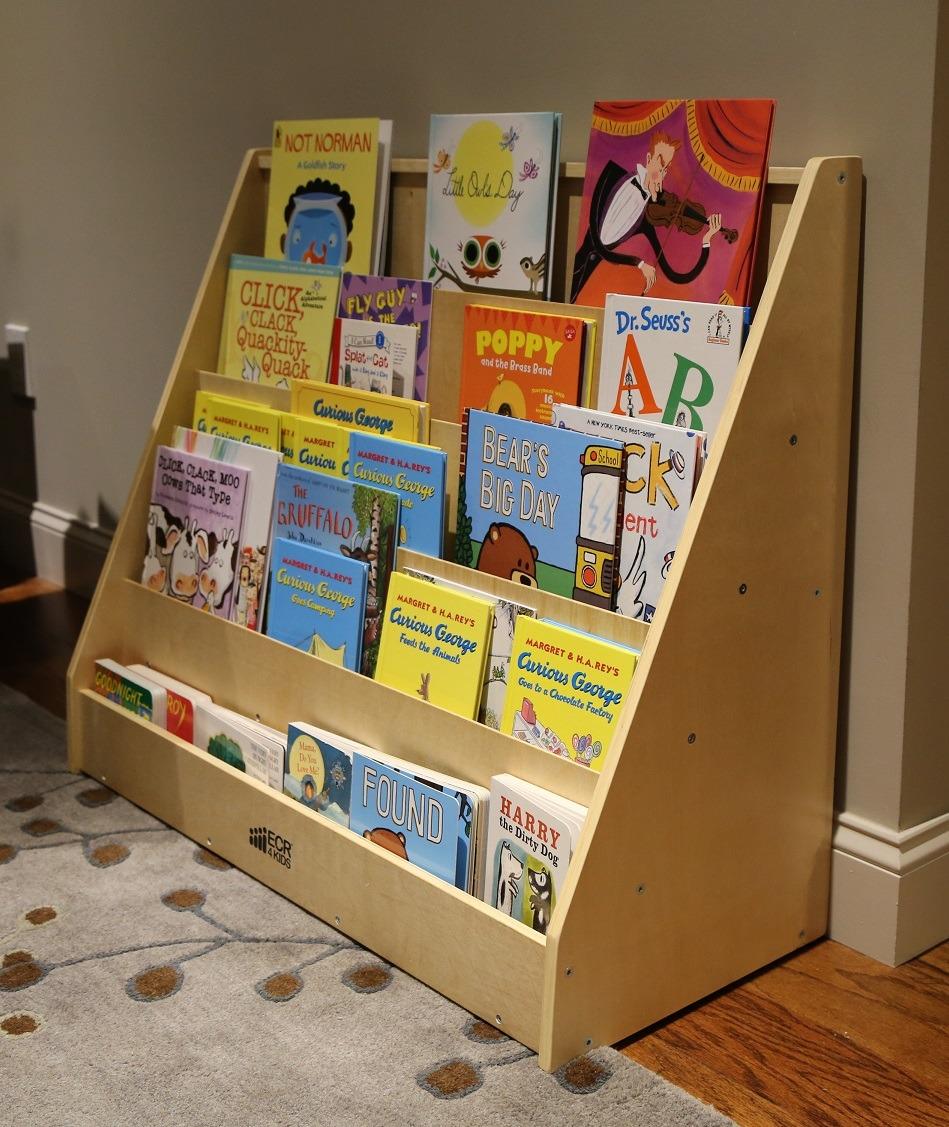 ECR4Kids 5-Shelf Wooden Book Display, Single-Sided Bookshelf, Natural, GREENGUARD Gold Certified customer photo 1