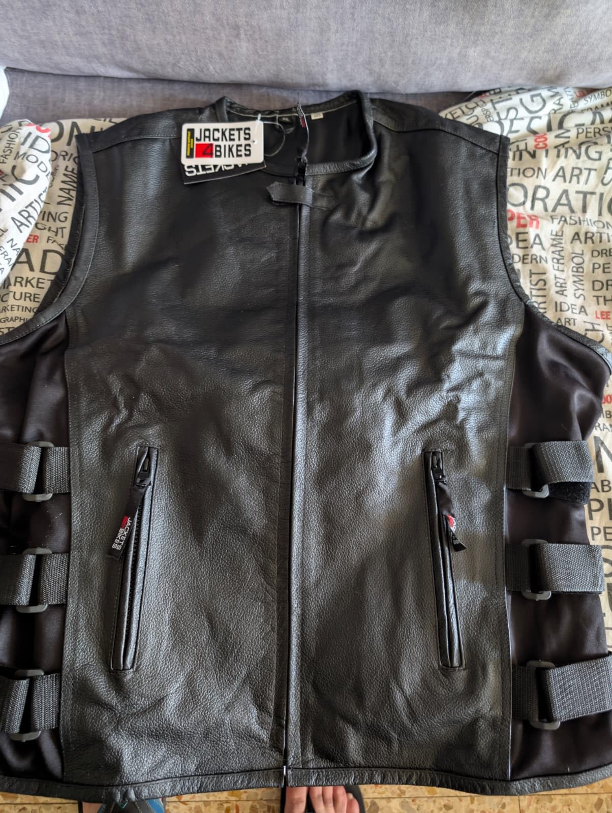 Jackets 4 Bikes Men's Armor Motorcycle Vest Swat Style - Premium Black Buffalo Leather, All-Season Biker Riding Vest customer photo 1