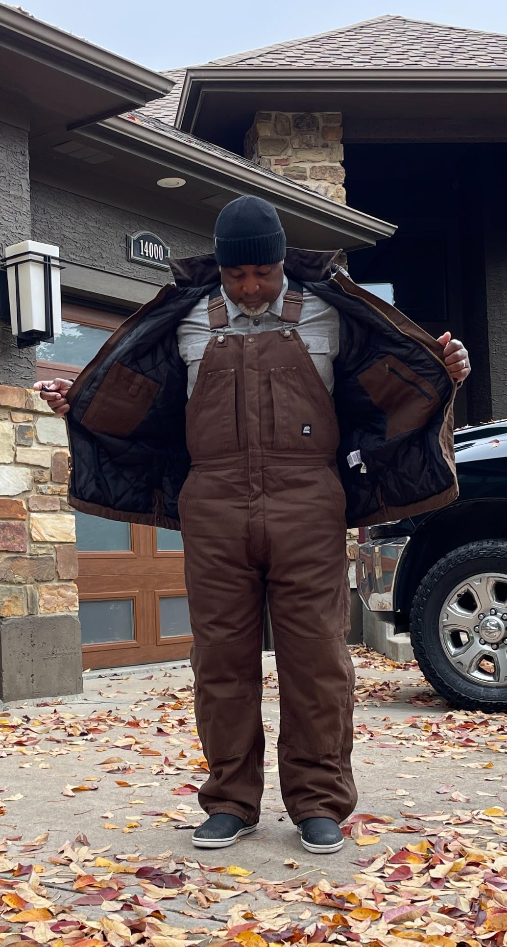 Berne Men's Heartland Insulated Washed Duck Bib Overall customer photo 1